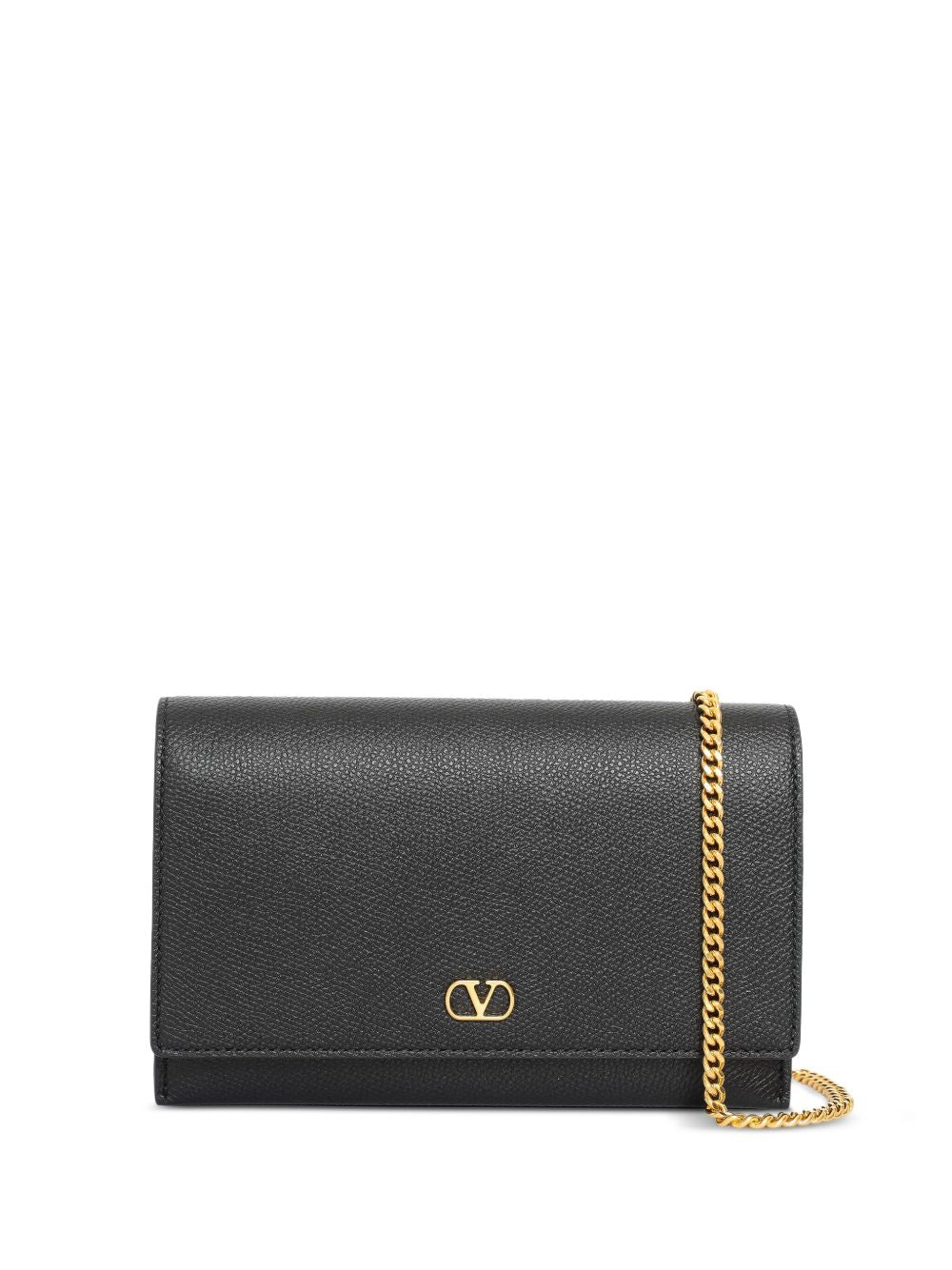 VALENTINO GARAVANI Mini Vlogo Signature Leather Wallet on Chain