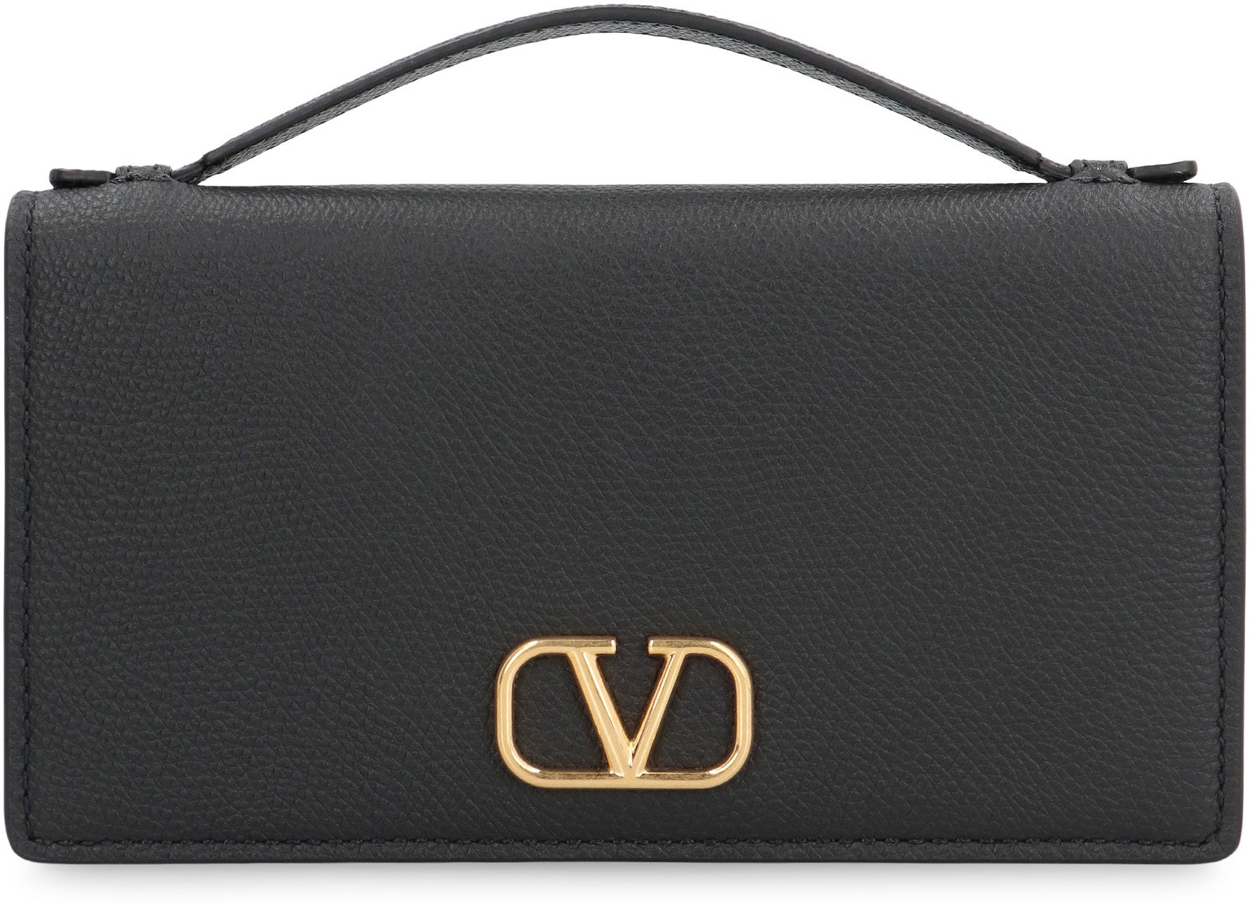 VALENTINO GARAVANI Mini Signature Leather Wallet on Chain
