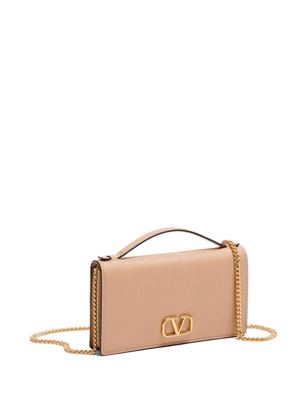 VALENTINO GARAVANI Signature Leather Wallet On Chain - Mini