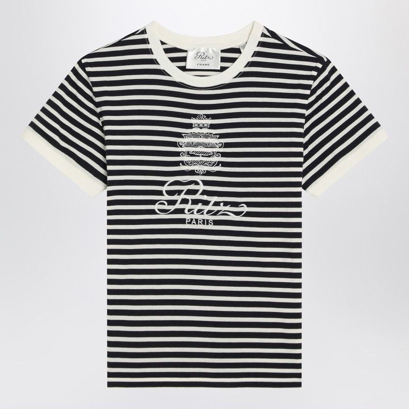 FRAME Striped Cotton T-Shirt