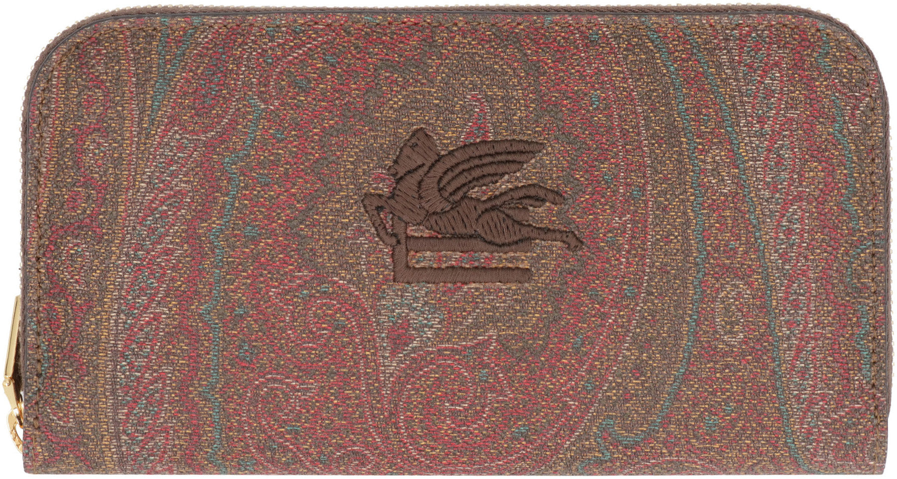 ETRO Mini Paisley Motif Coated Canvas Wallet