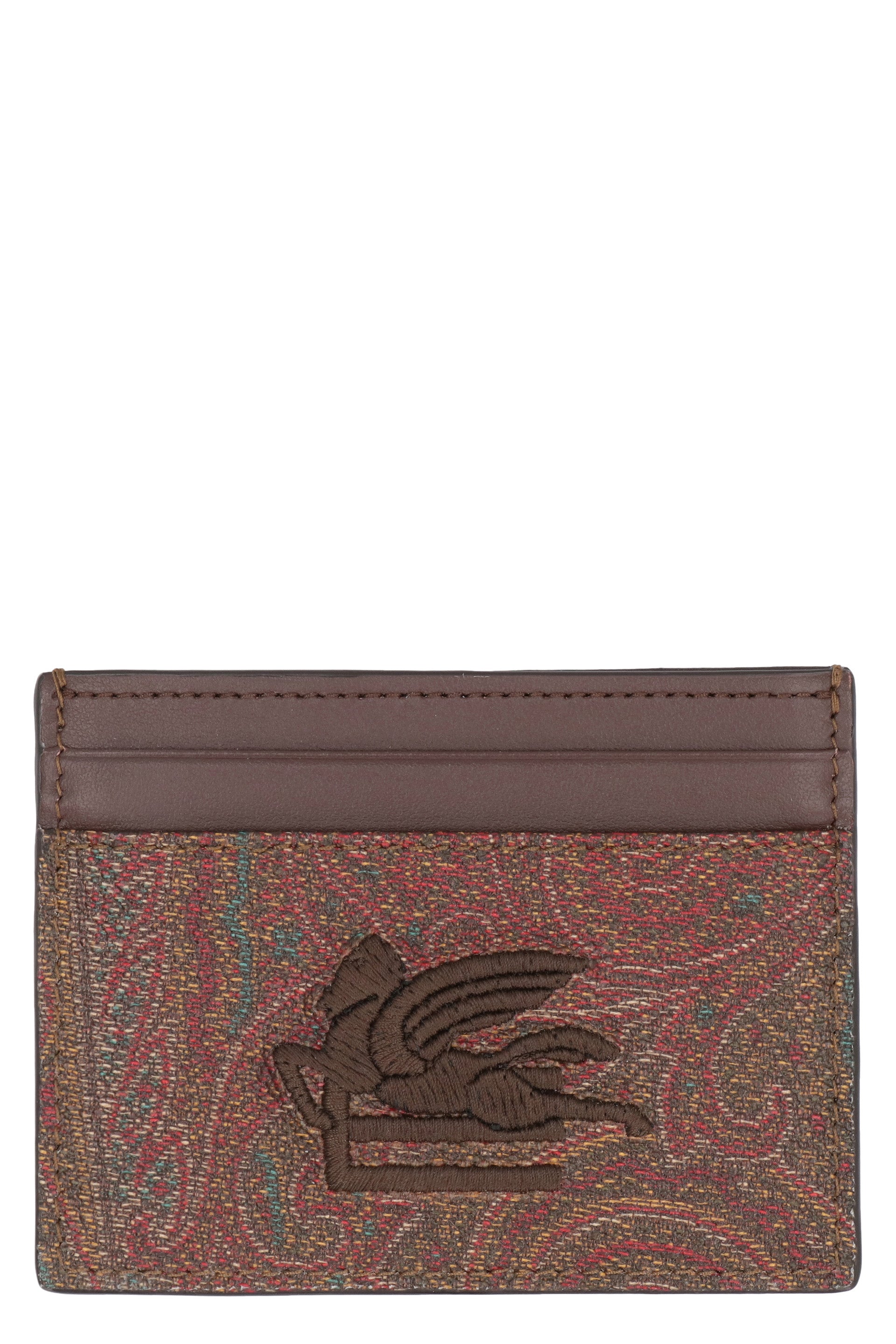 ETRO Mini Coated Canvas Card Holder