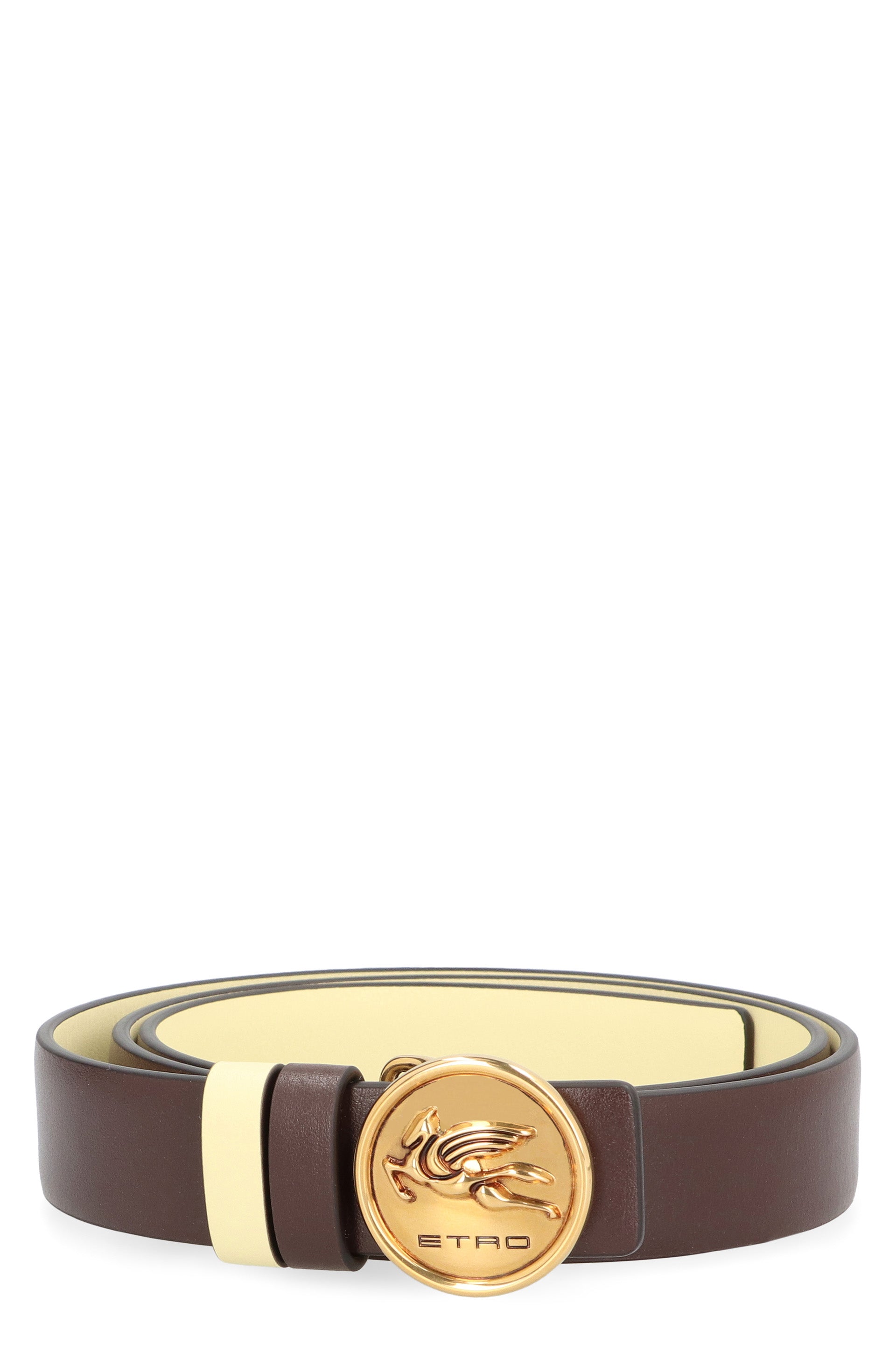 ETRO Reversible Leather Belt with Sleek Buckle - 2.5cm Height