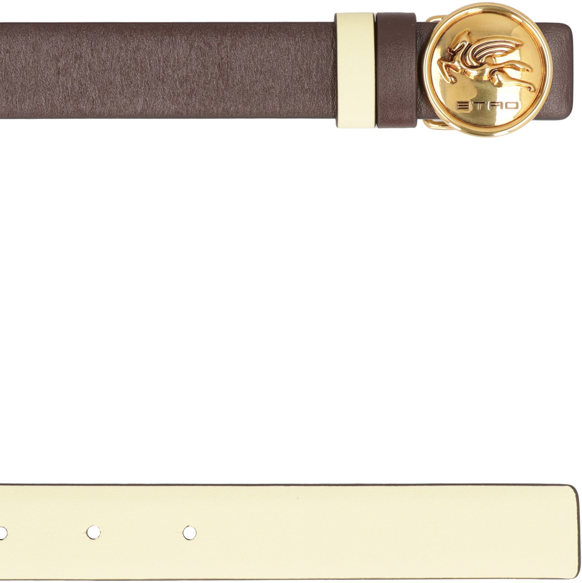 ETRO Reversible Leather Belt with Sleek Buckle - 2.5cm Height