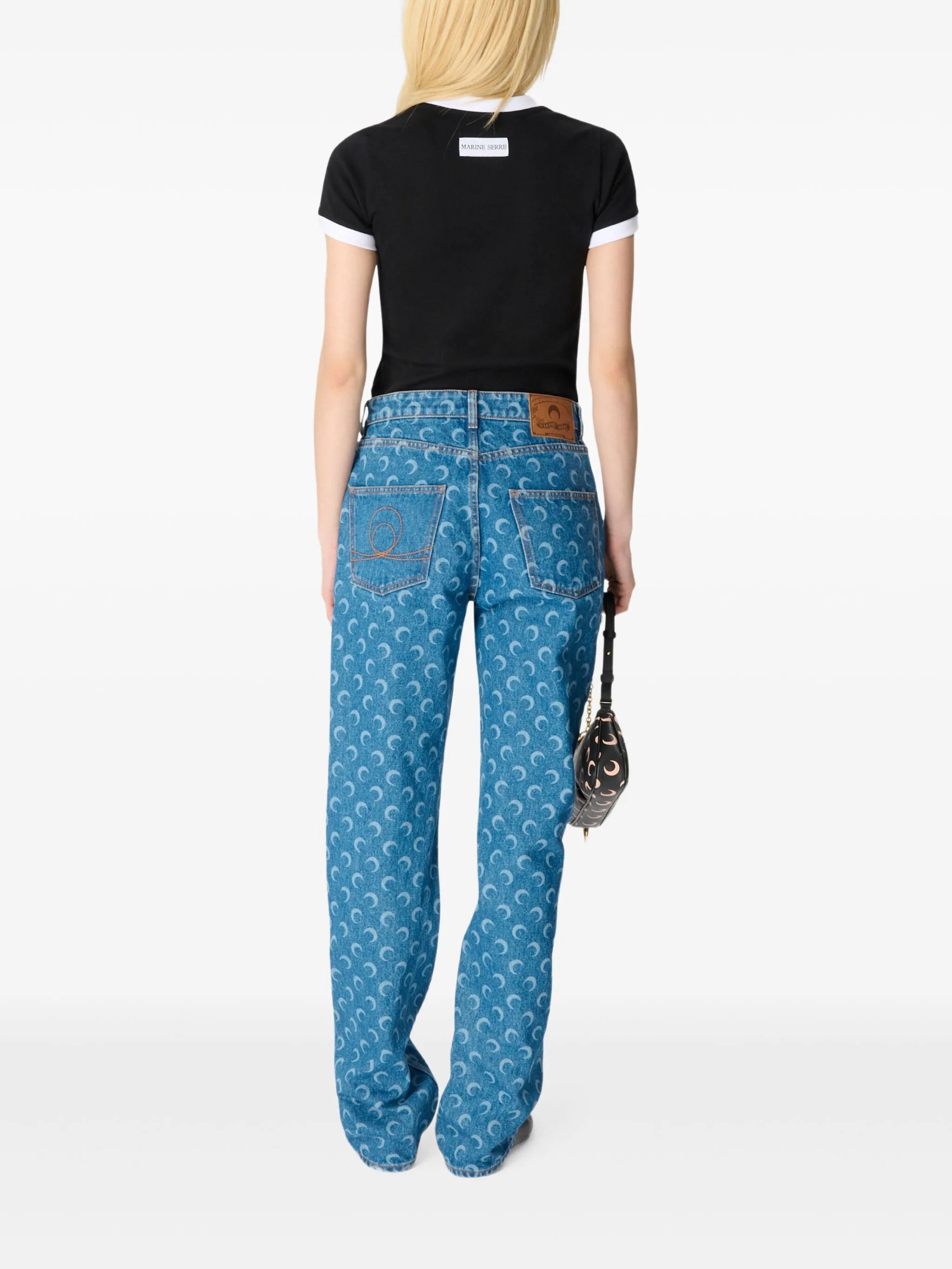 MARINE SERRE Moon Laser Five-Pocket Jeans