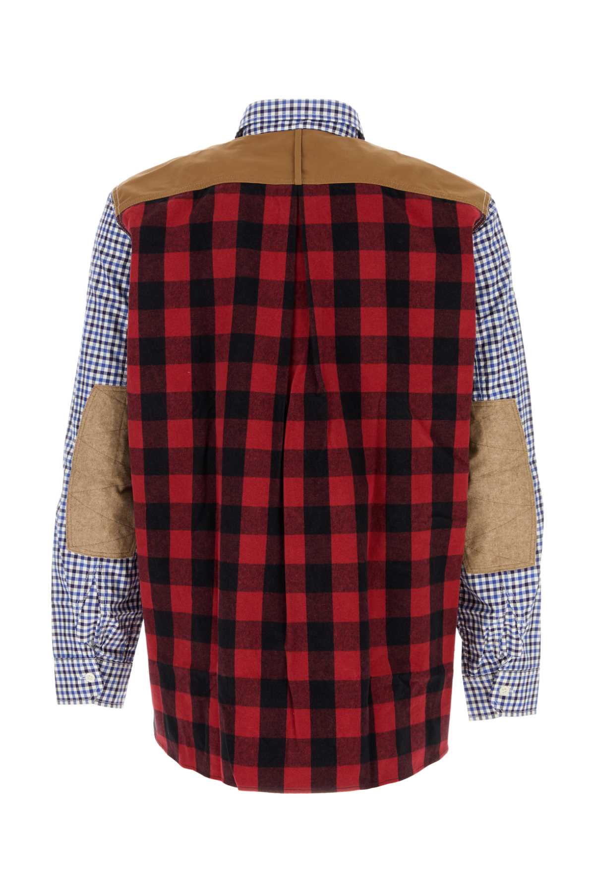 JUNYA WATANABE Embroidered Cotton Checked Shirt for Men - FW25