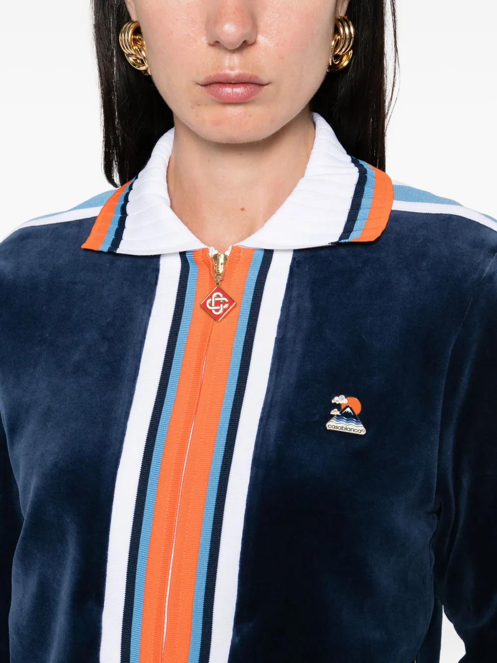 CASABLANCA Striped Velvet Jacket