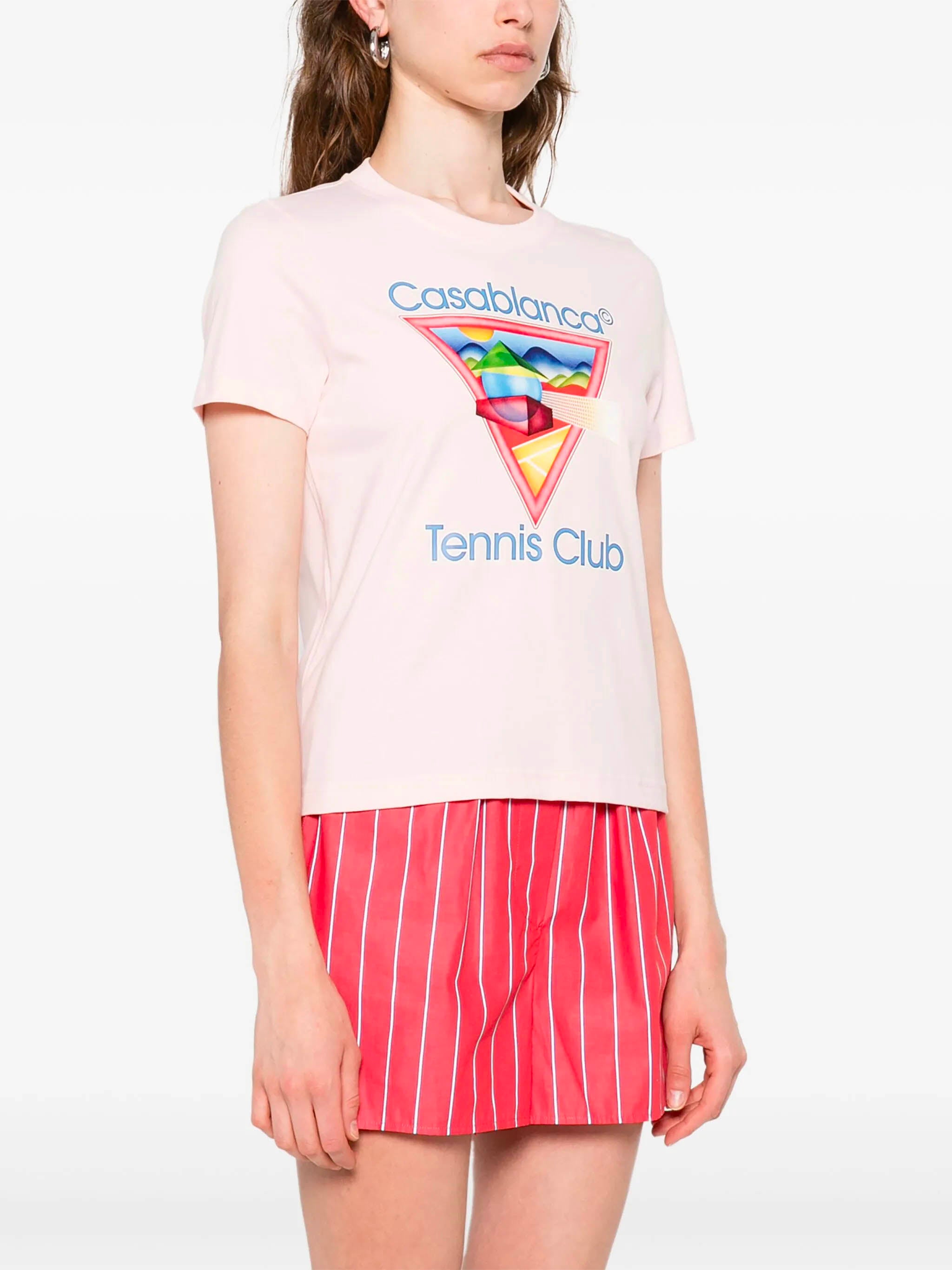 CASABLANCA Slim Fit Crewneck Tennis Club T-Shirt - Women's
