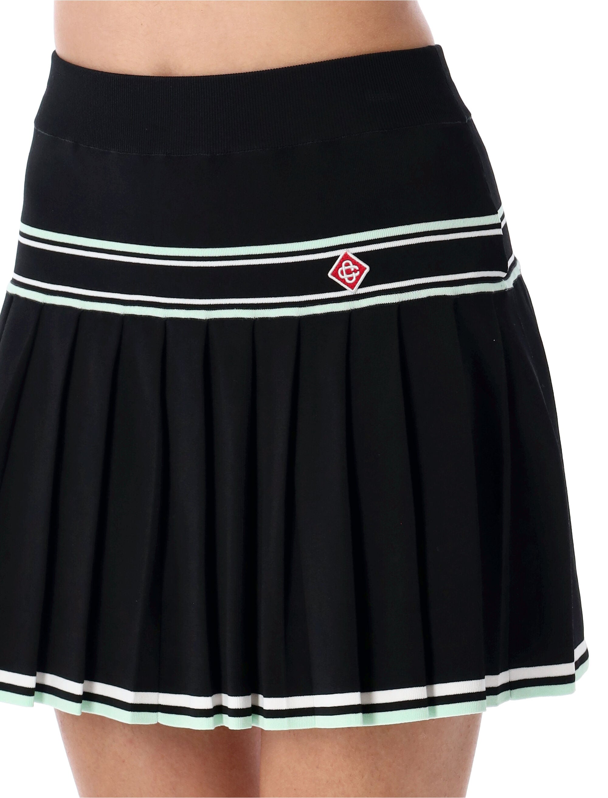 CASABLANCA High-Waist Pleated Skirt with Stripes
