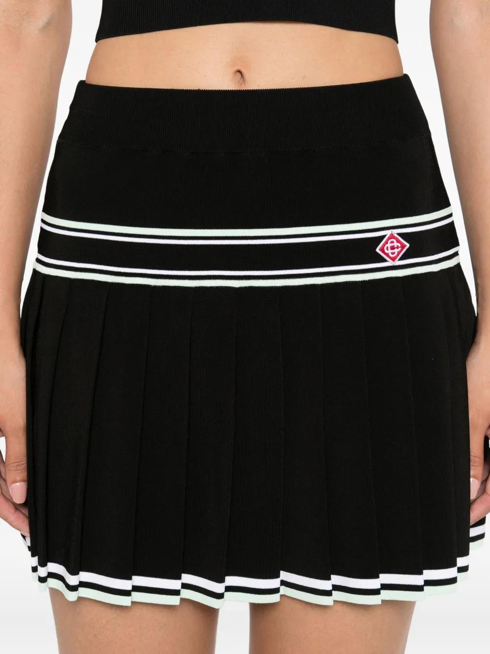 CASABLANCA Pleated Striped Skirt for Women - FW25