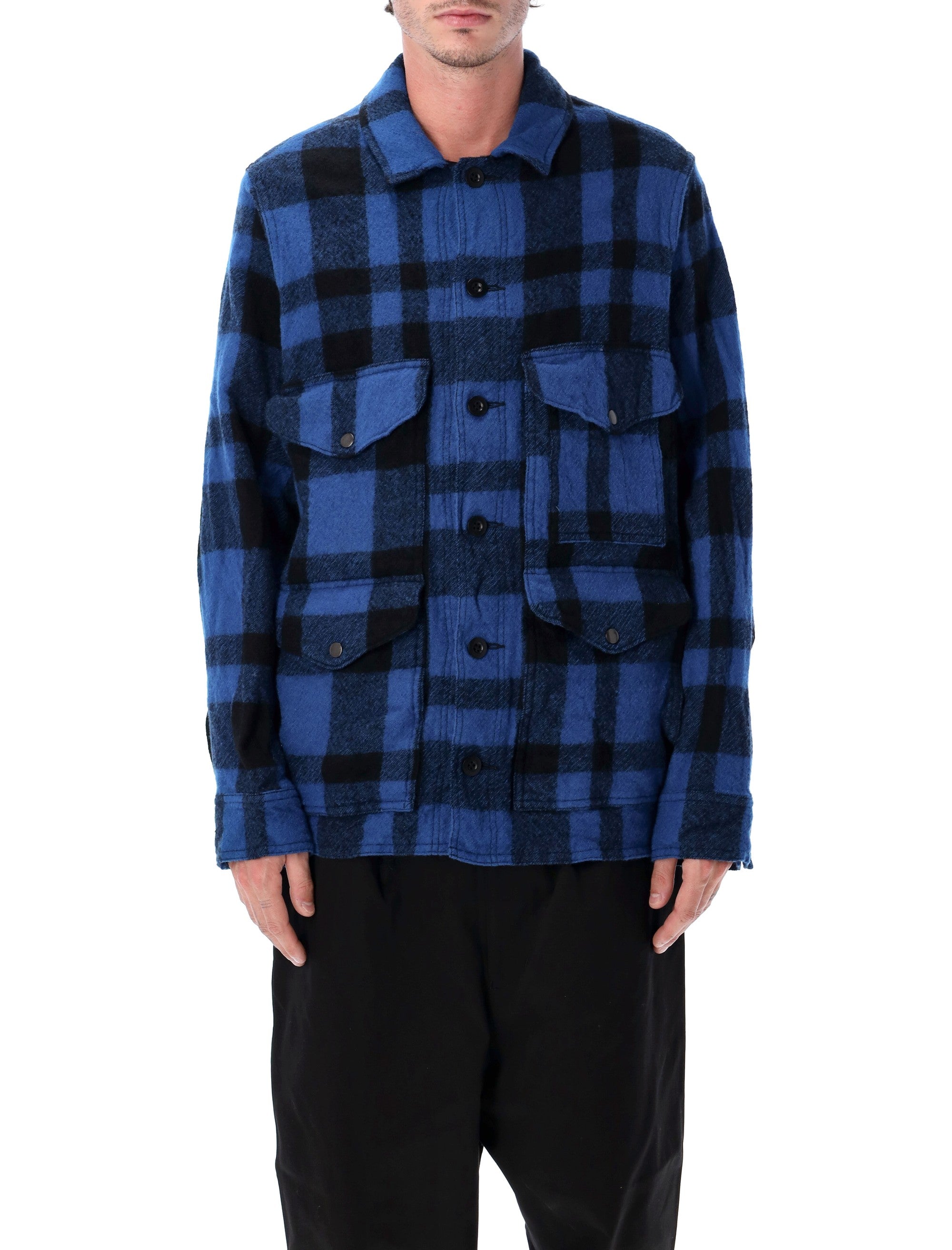 JUNYA WATANABE Men's Checkered Design Work Jacket - Size L