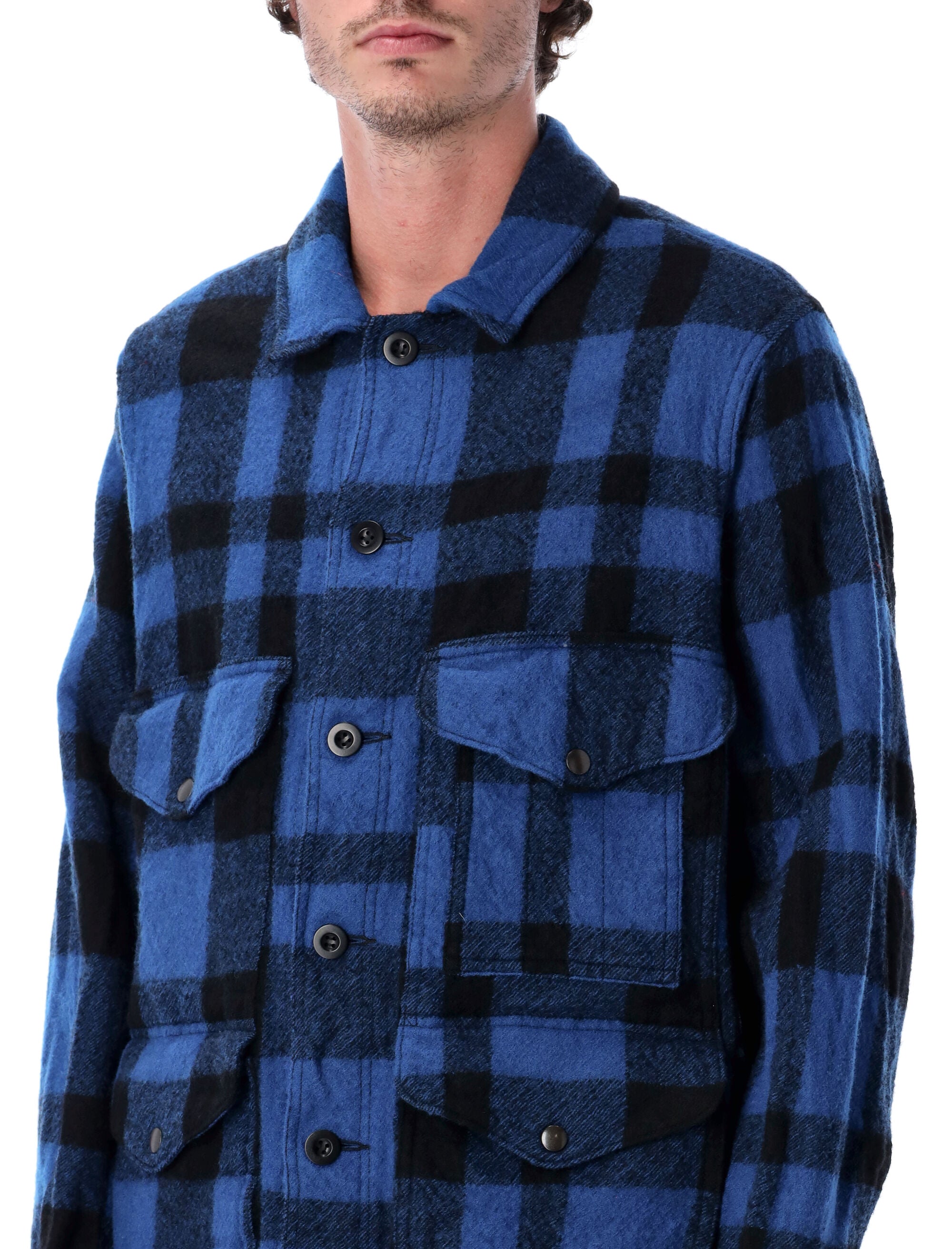 JUNYA WATANABE Men's Checkered Design Work Jacket - Size L
