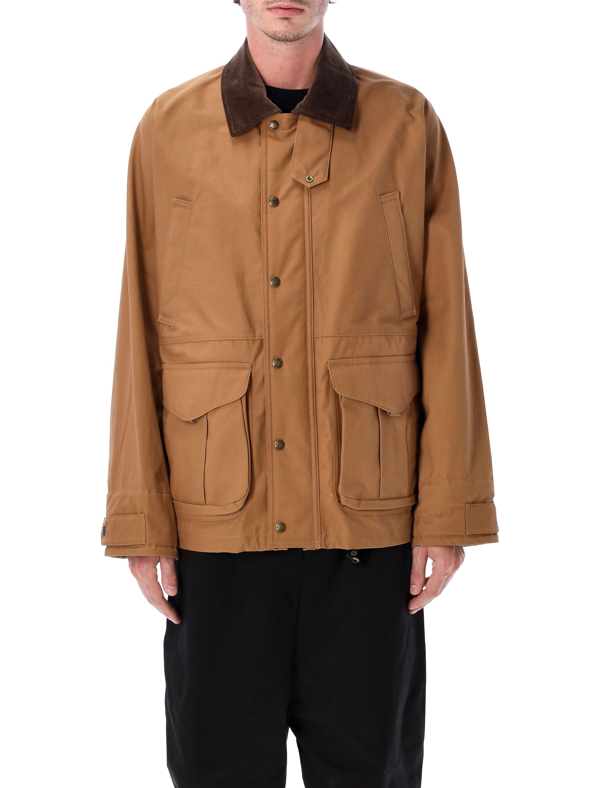 JUNYA WATANABE Work Jacket with Corduroy Collar and Check Panel - Size L