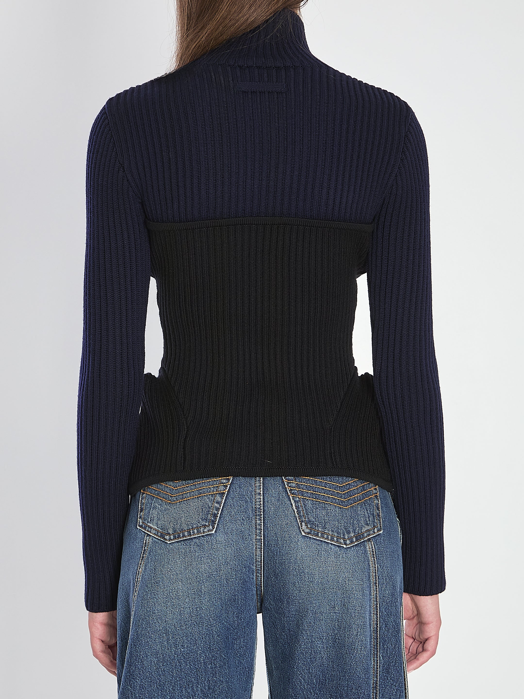 JEAN PAUL GAULTIER Ribbed Knit Pullover - Size M
