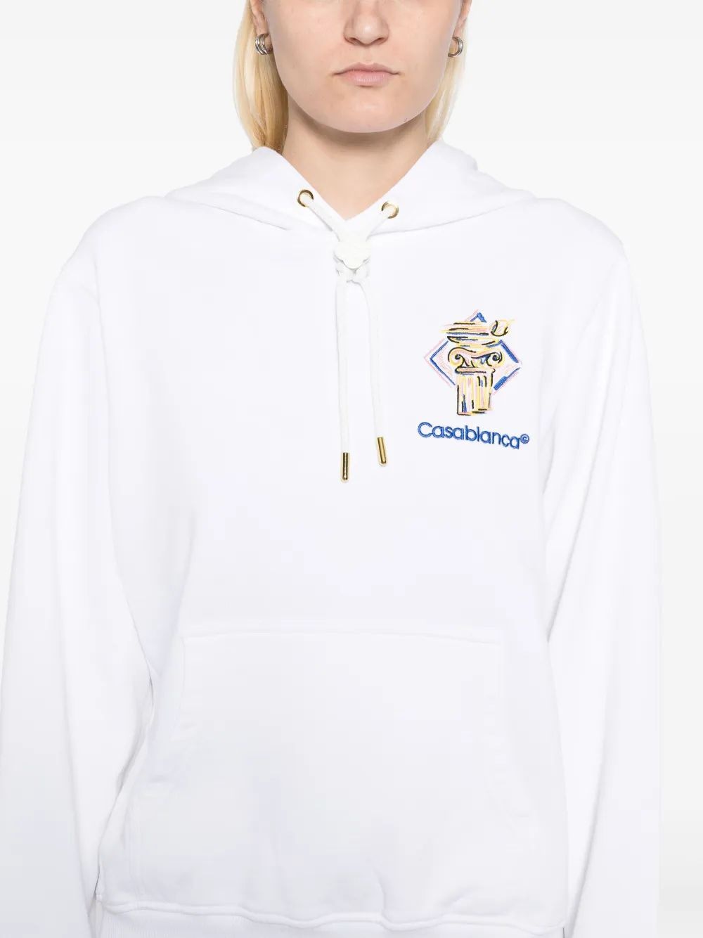CASABLANCA Diamond Column Embroidered Mini Hoodie