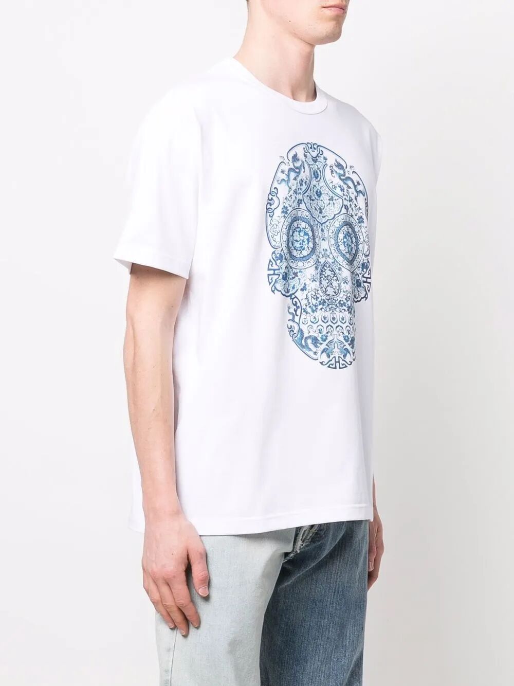 JUNYA WATANABE Skull-Print Cotton T-Shirt for Men - FW25 Collection