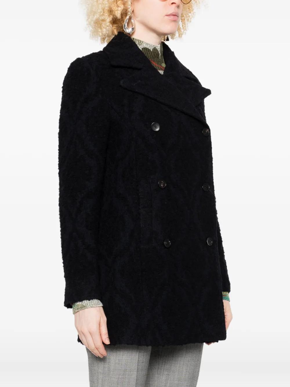 ETRO Double Breasted Textured Weave Jacket