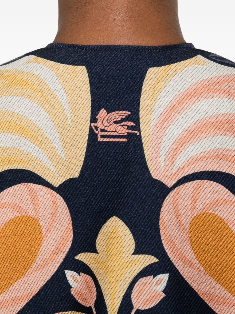 ETRO Camel Printed Poncho for Women