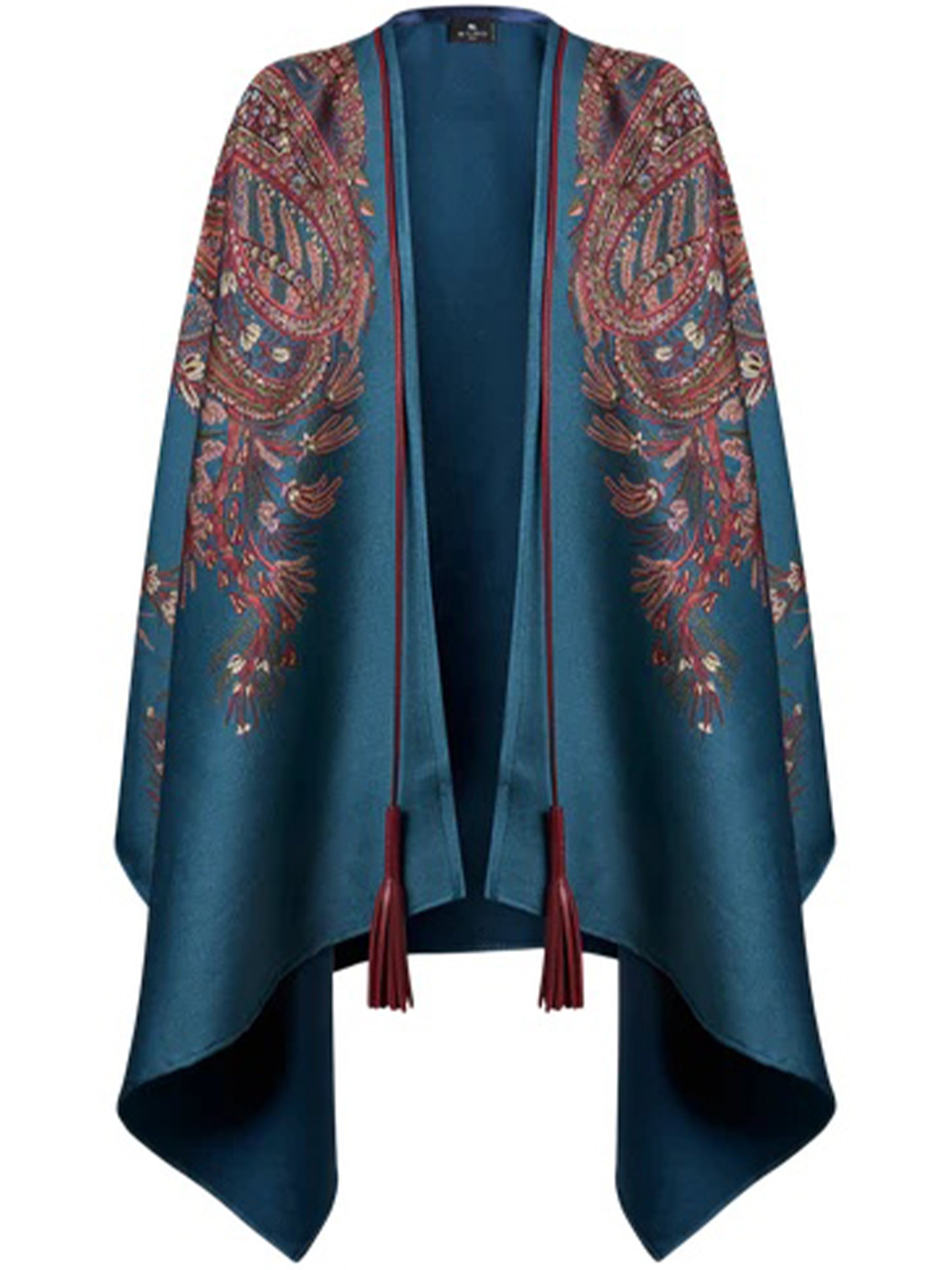 ETRO Jacquard Wool and Cashmere Cape