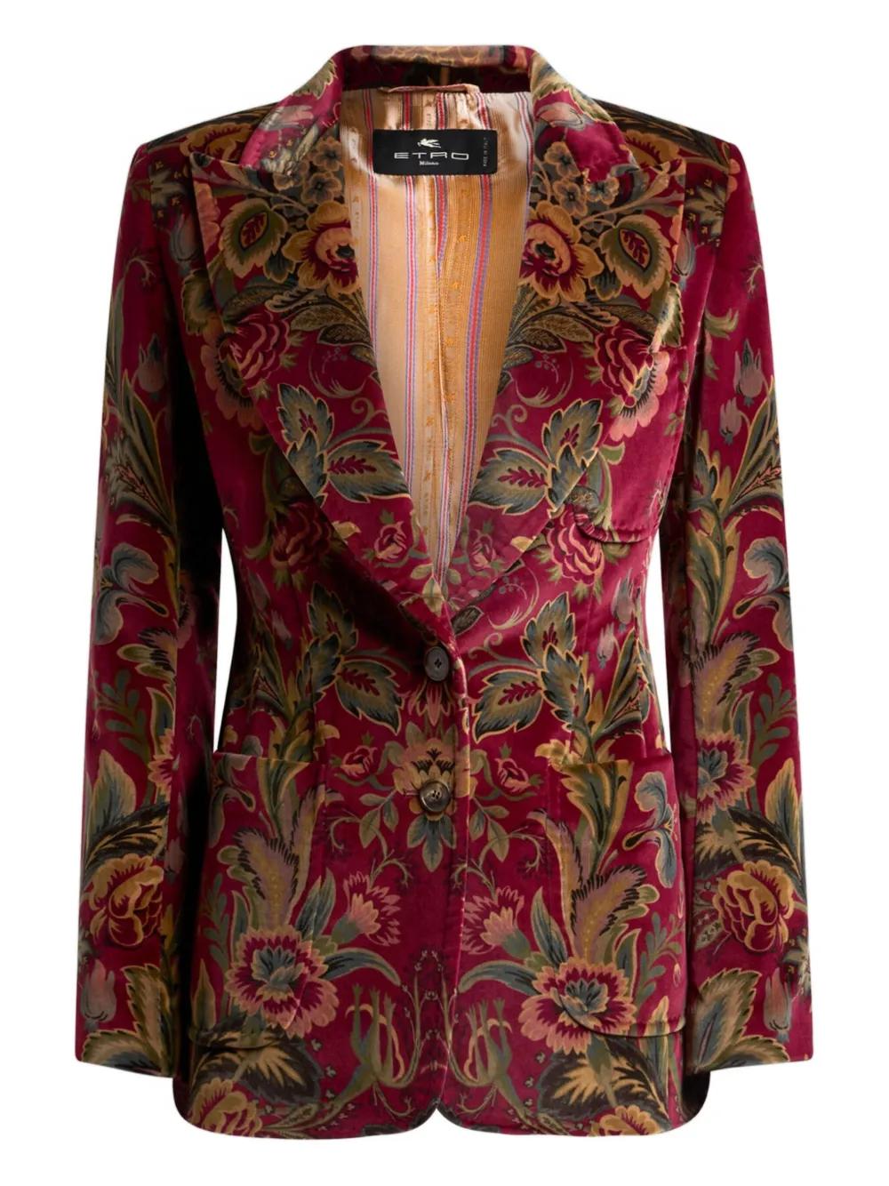 ETRO Floral Velvet Blazer for Ladies