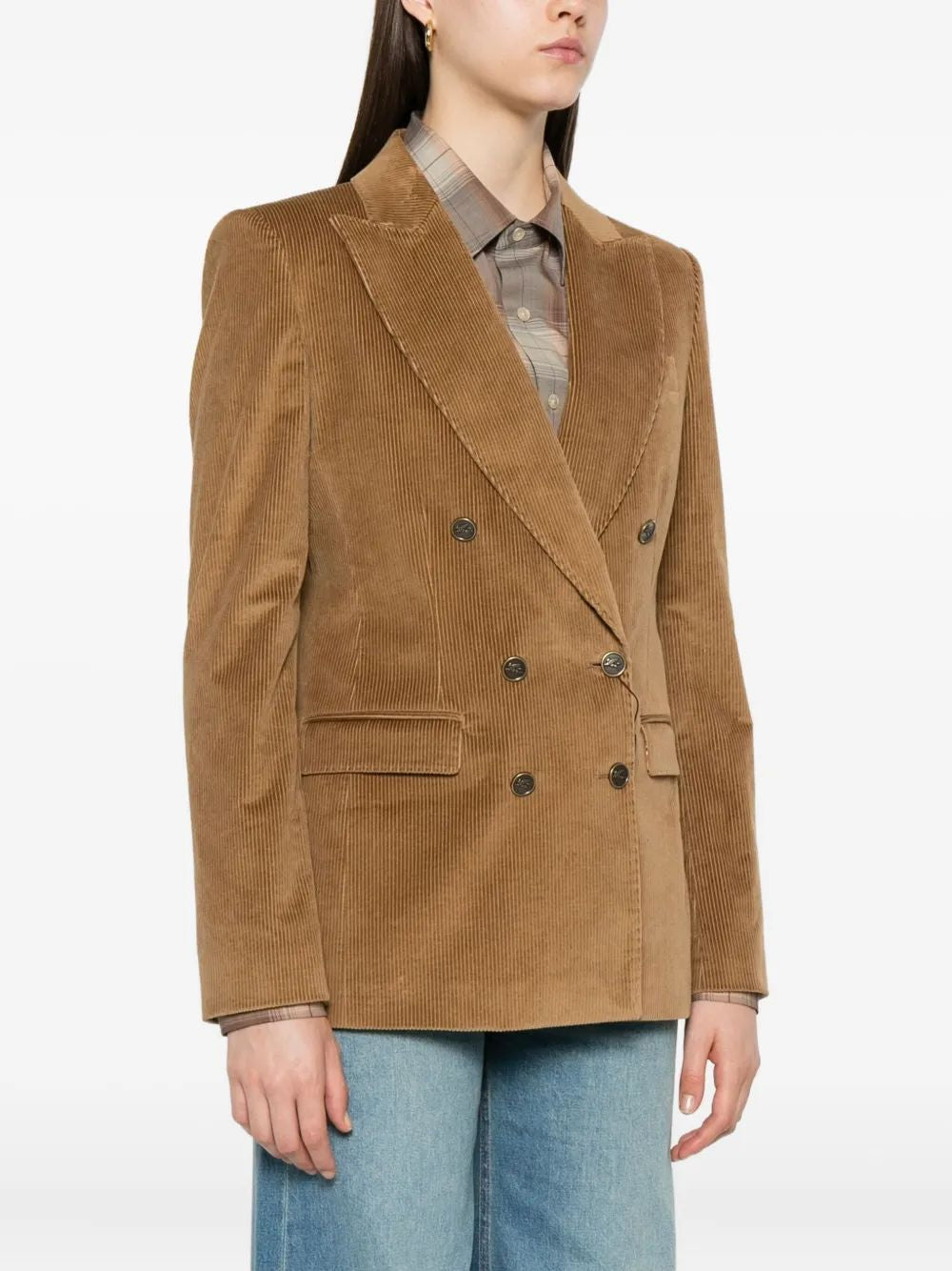 ETRO Double-Breasted Corduroy Blazer for Women