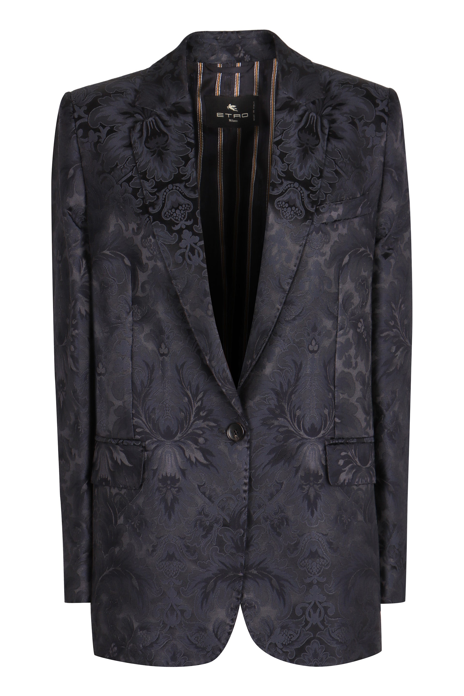 ETRO Single-Breasted Floral Jacquard Jacket