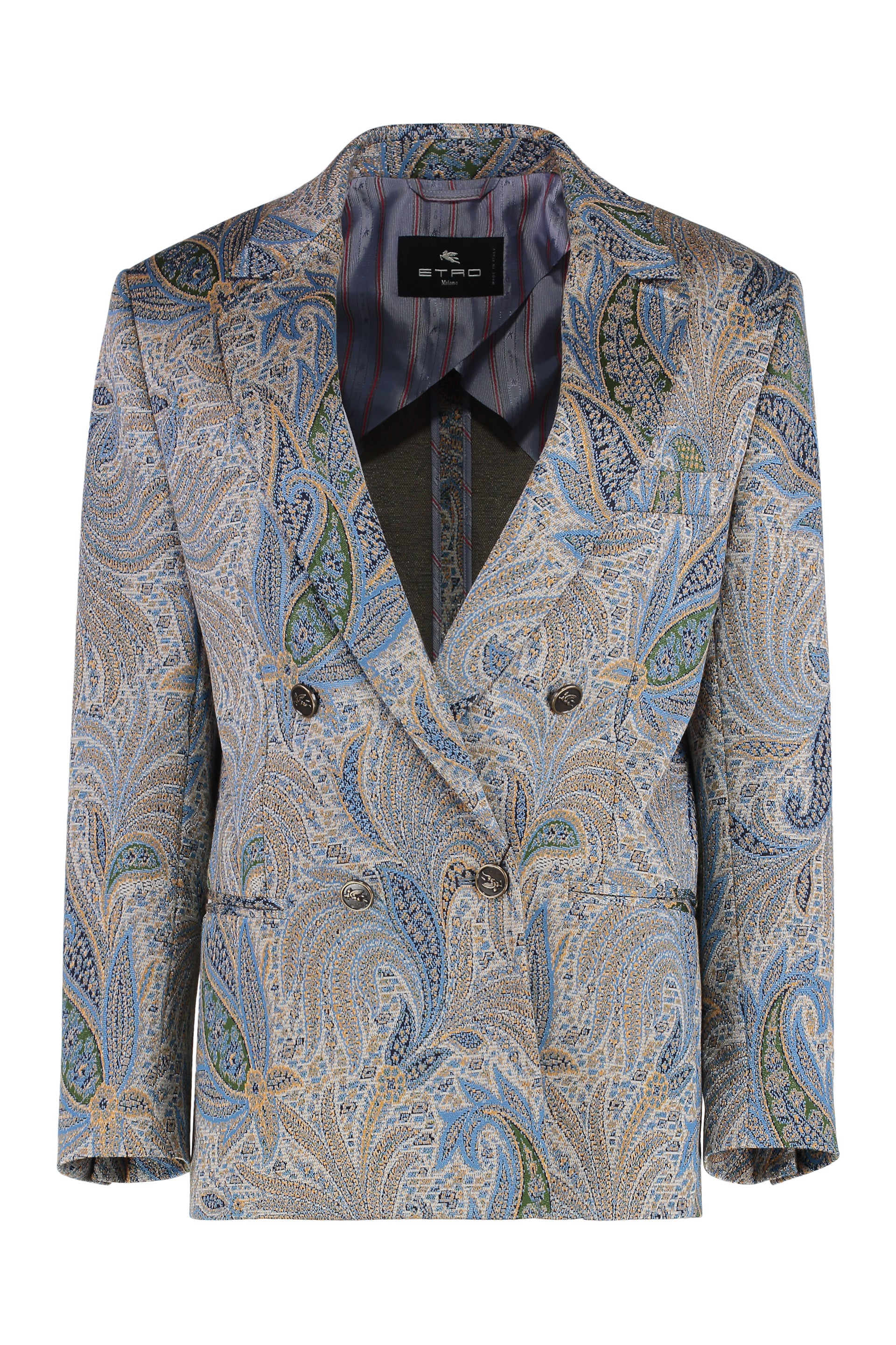 ETRO Double-Breasted Jacket With Paisley Motif