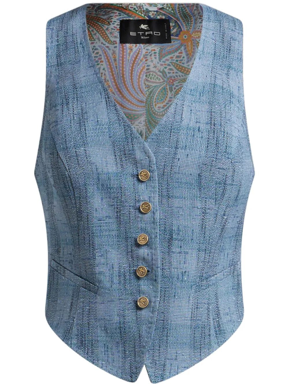 ETRO Women's Slub Waistcoat - Size 36