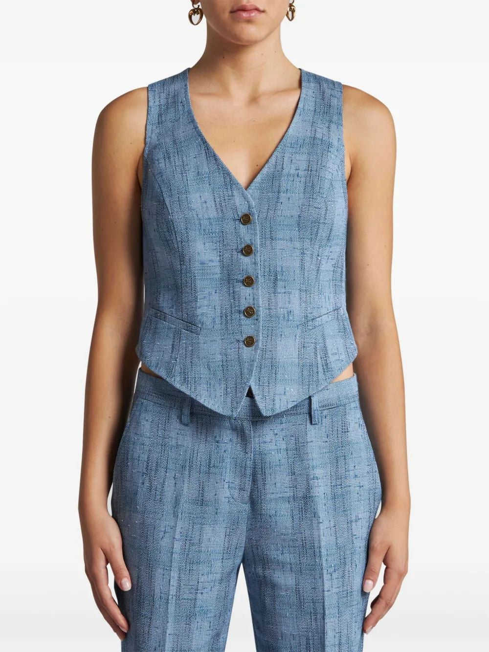 ETRO Women's Slub Waistcoat - Size 36