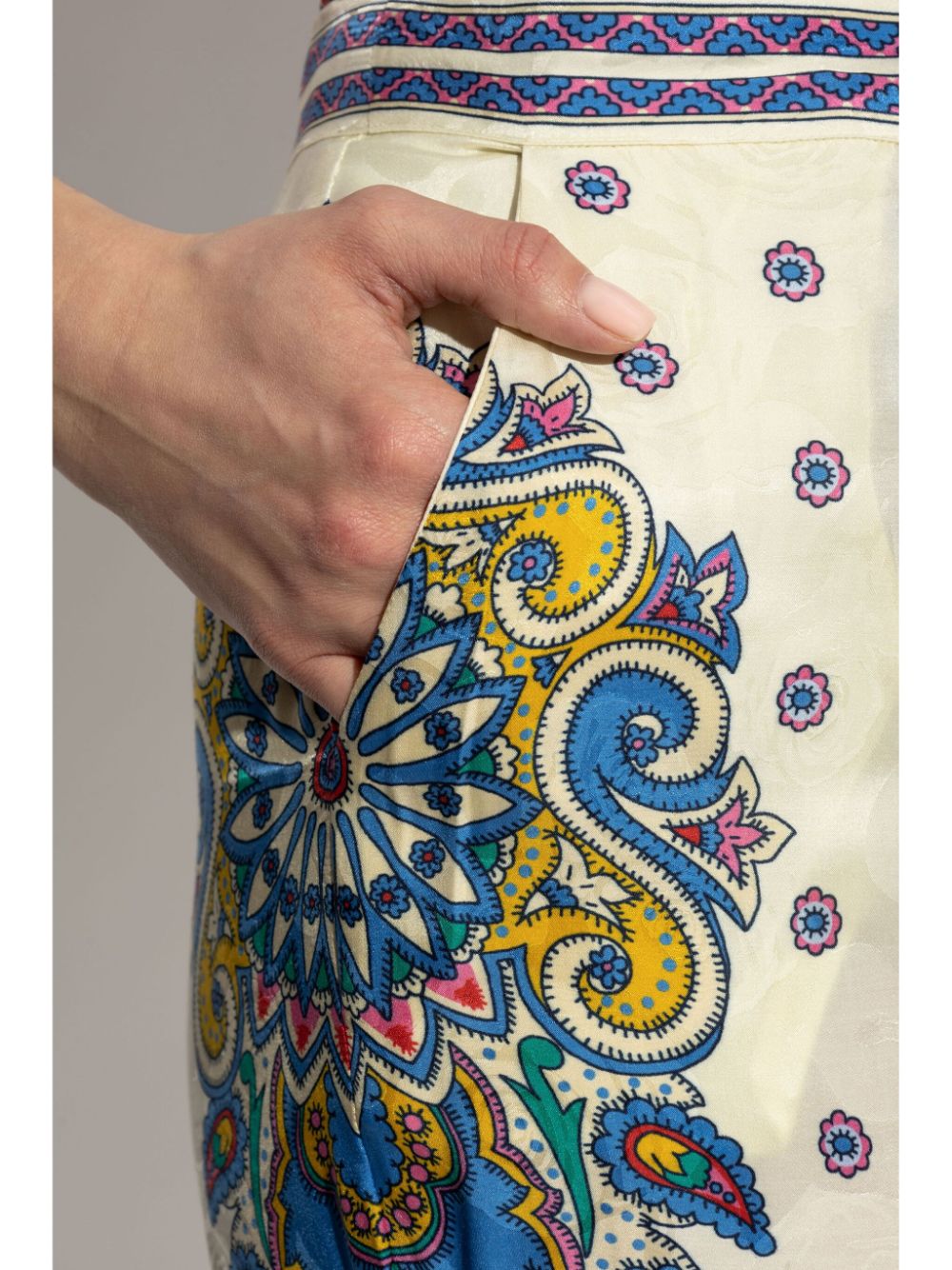 ETRO Women's Mini Natural Pants with Abstract Print