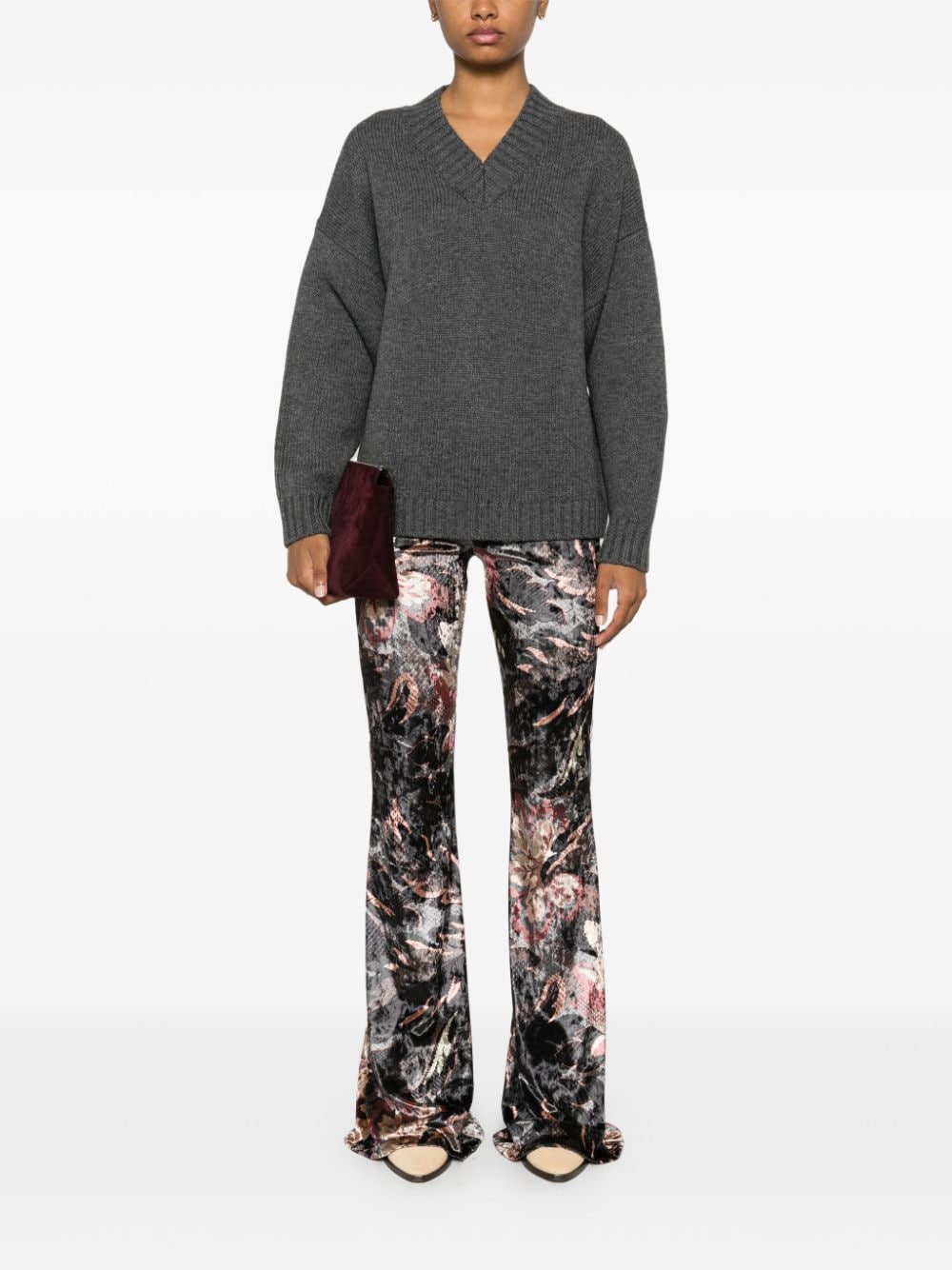 ETRO Floral Printed Flared Trousers