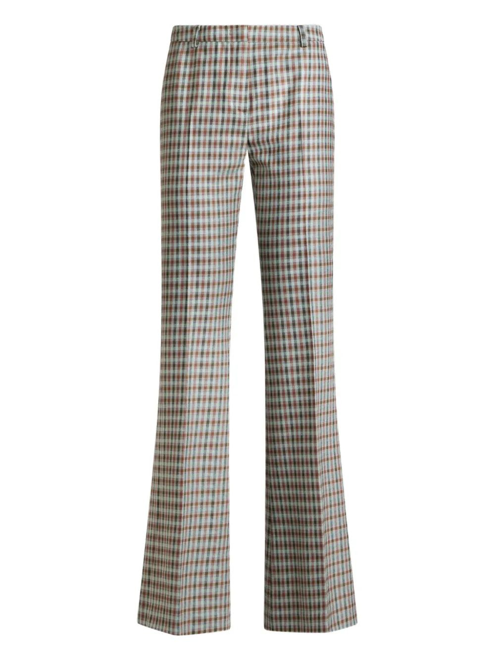 ETRO Gingham Flare Trousers - Women's