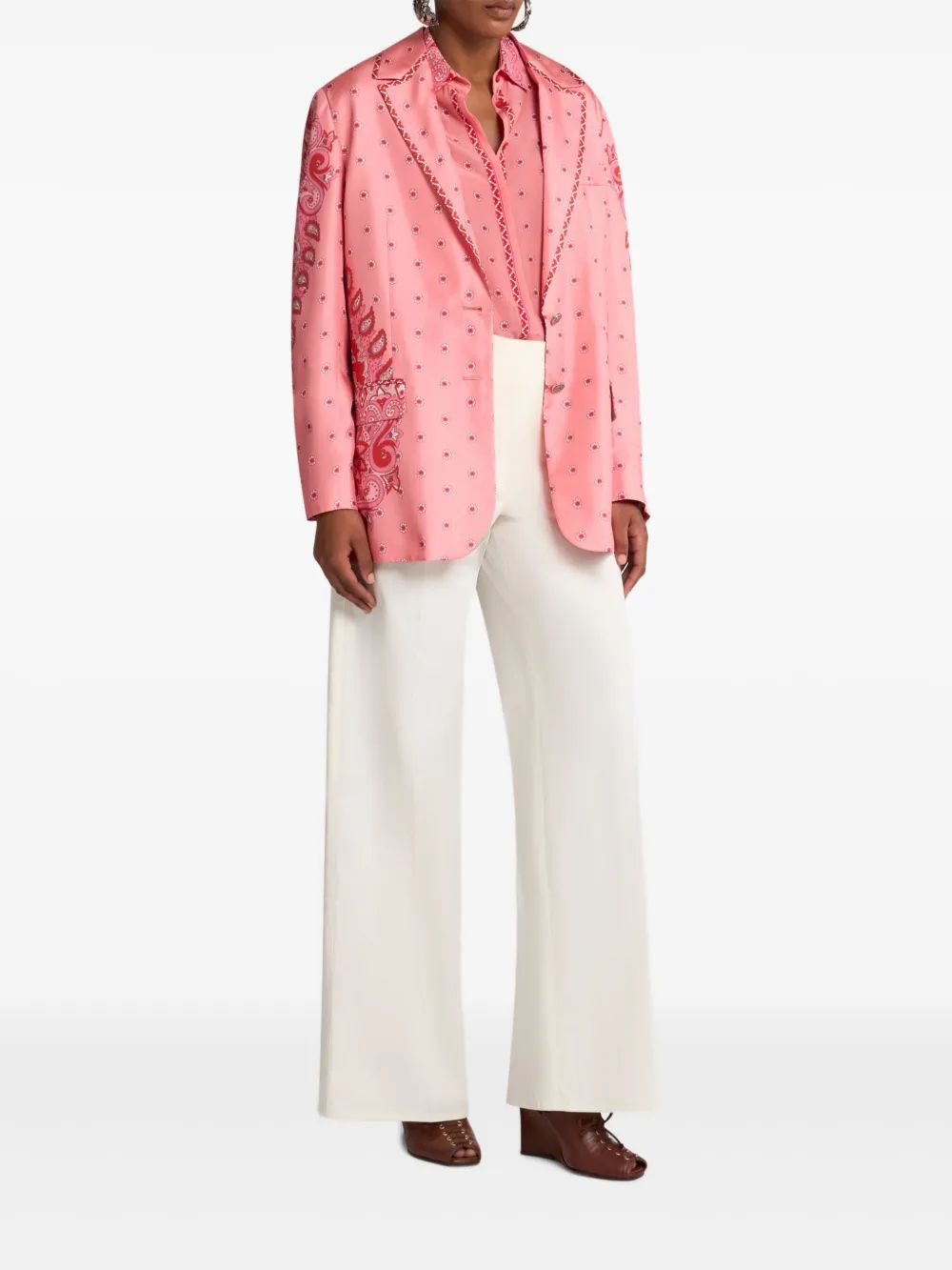 ETRO Natural Wide-Leg Pants for Women - Spring/Summer 2025