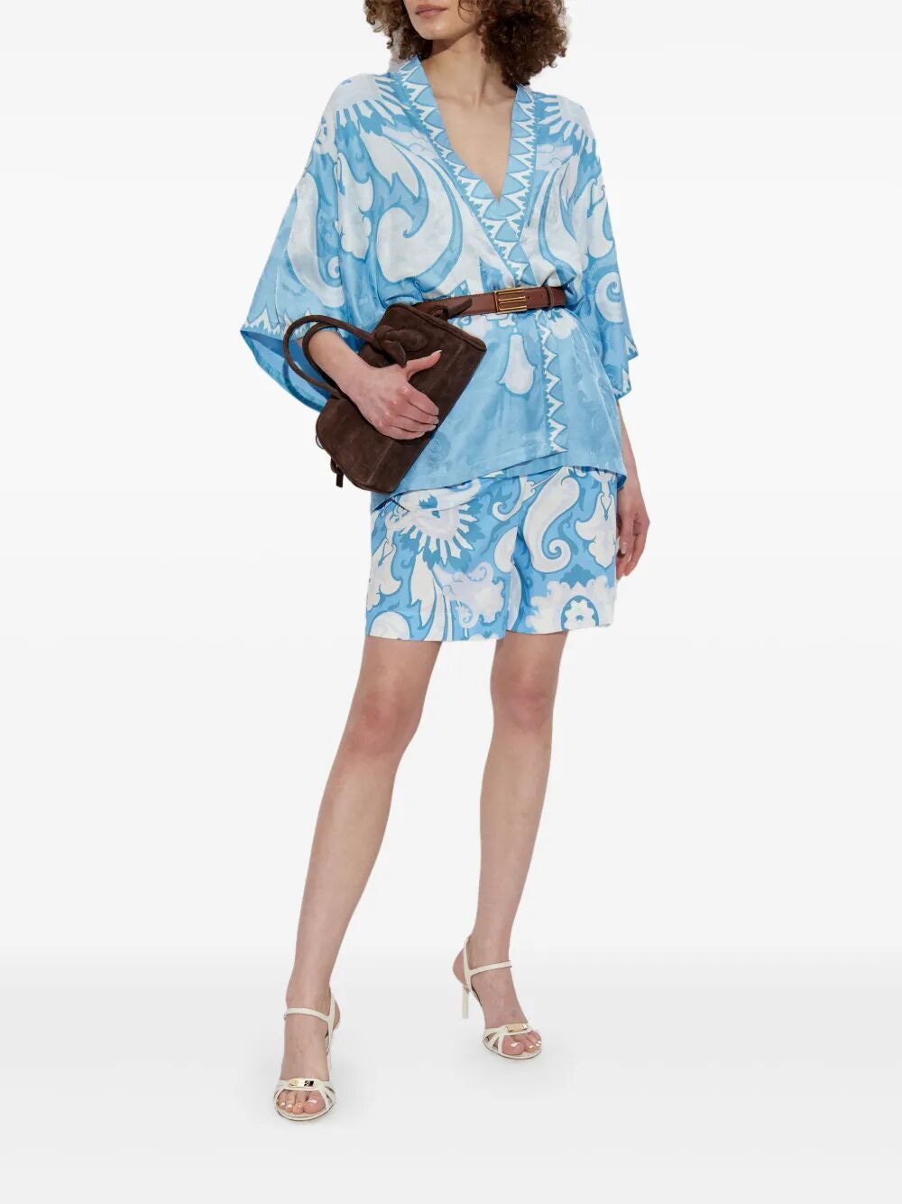 ETRO Paisley Print Cotton Mini Shorts for Women