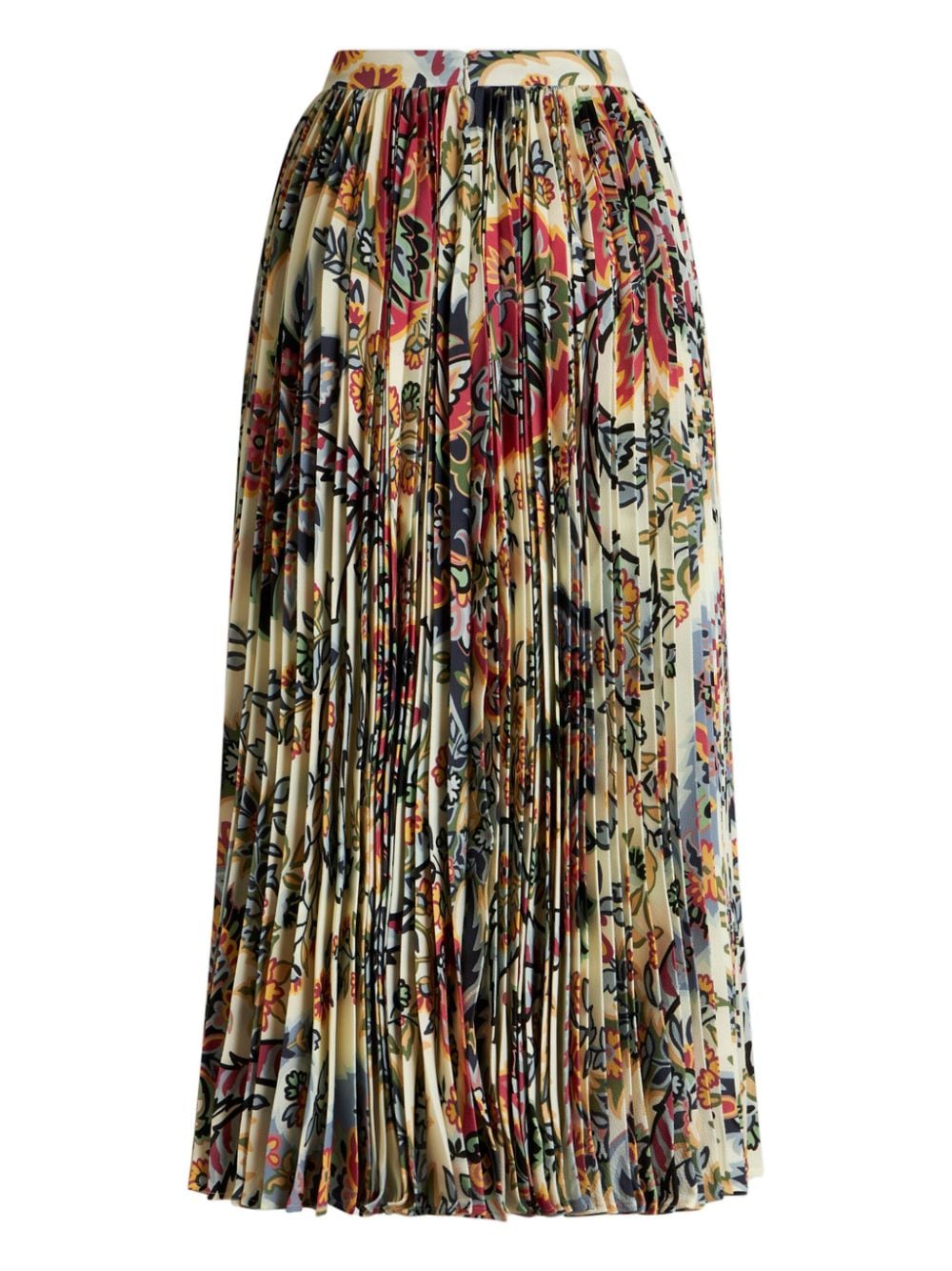 ETRO Printed Midi Skirt with Pleats - Women’s Fashion