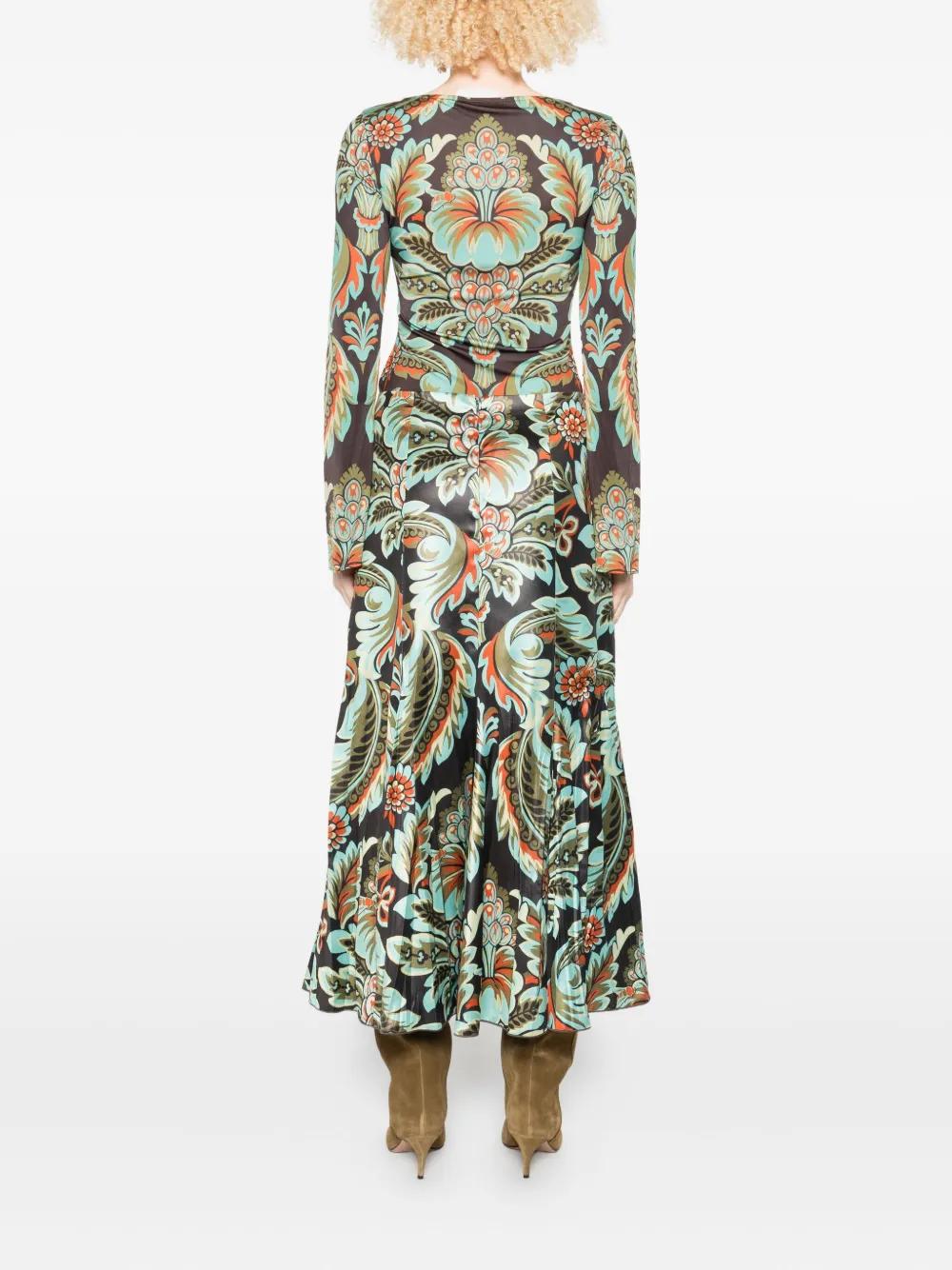 ETRO Floral Print Pleated Skirt - Fall/Winter 2025