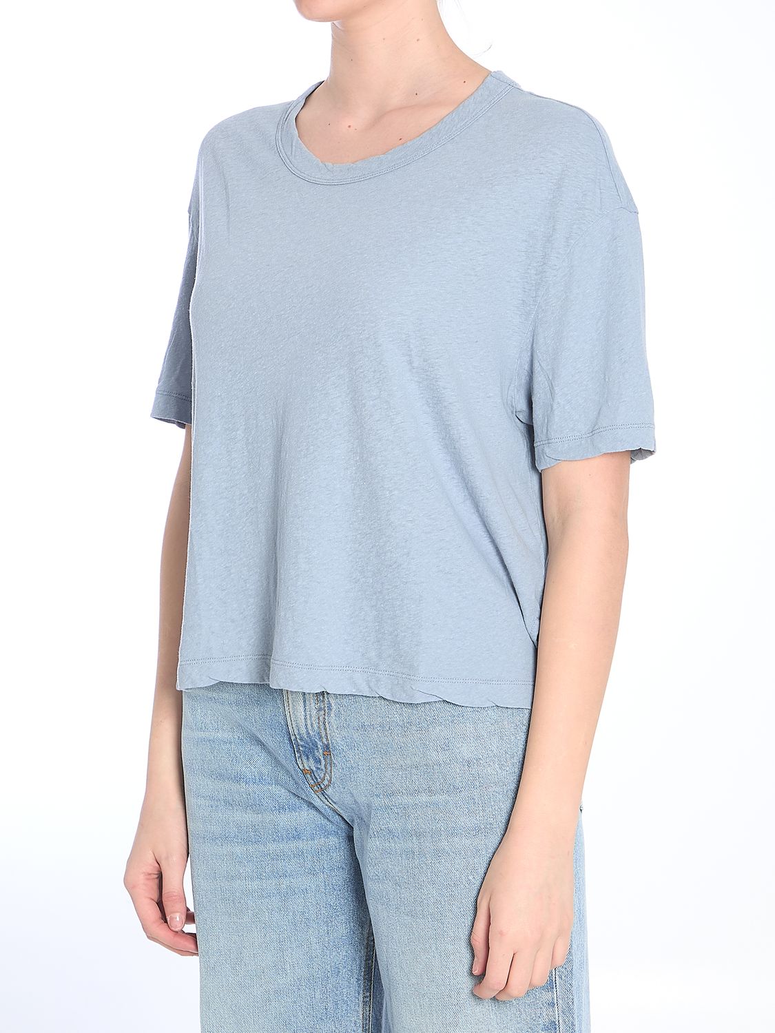 JAMES PERSE Cropped Mini Crew-Neck T-Shirt