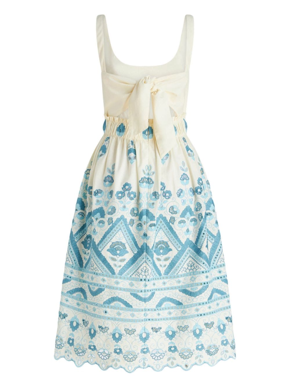 ETRO Cotton Blend Short Dress with Cut-Out Detailing