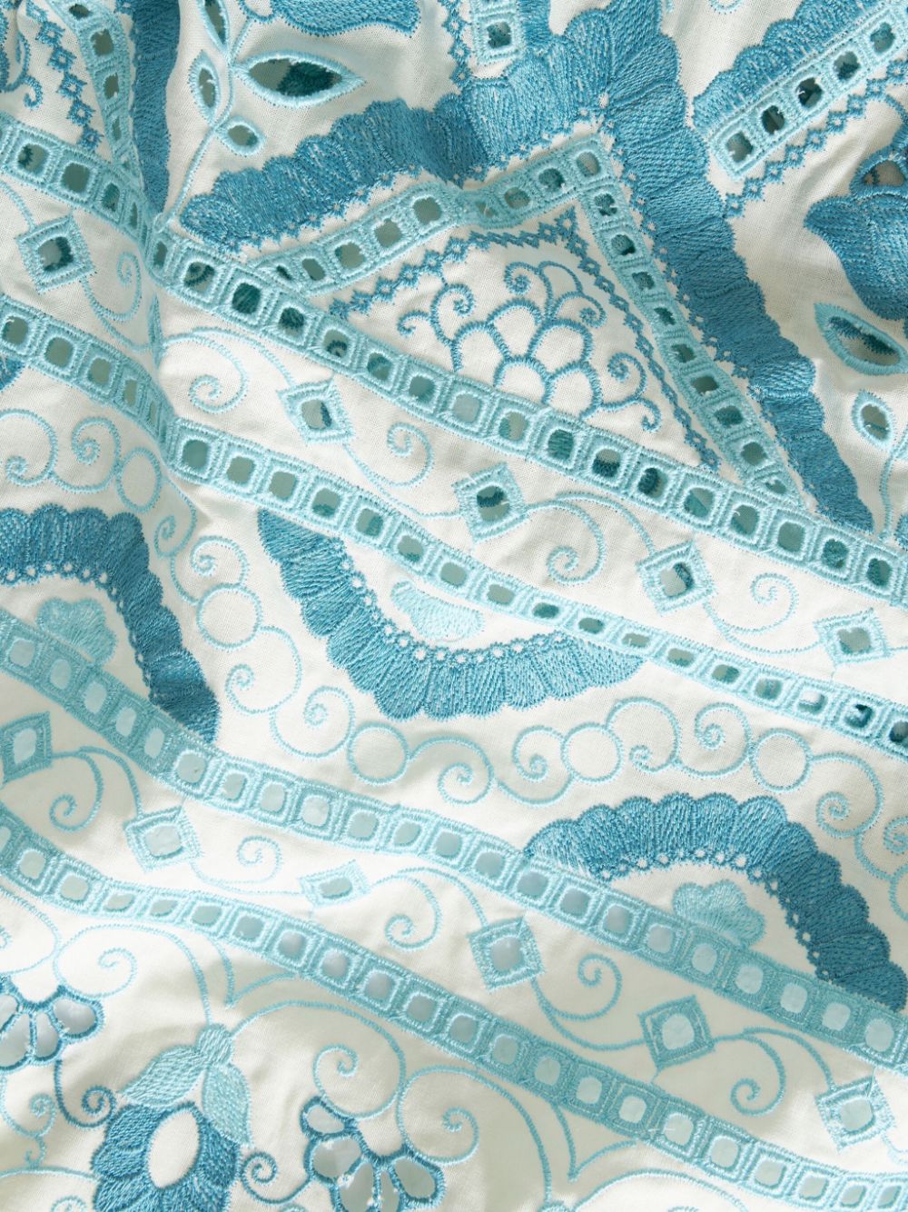 ETRO Cotton Blend Short Dress with Cut-Out Detailing