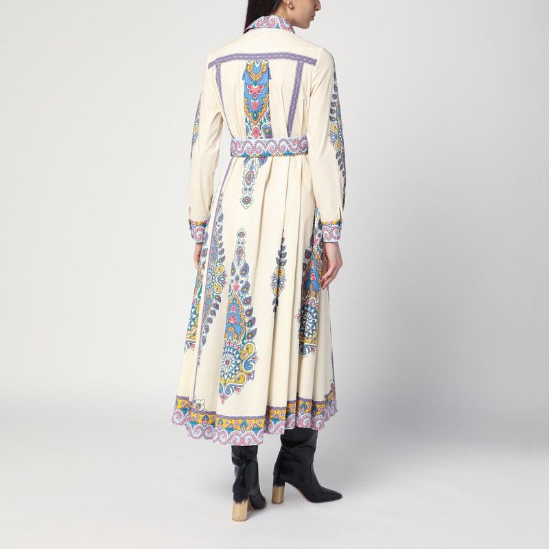 ETRO Cotton Midi Dress with Paisley Print - Women's