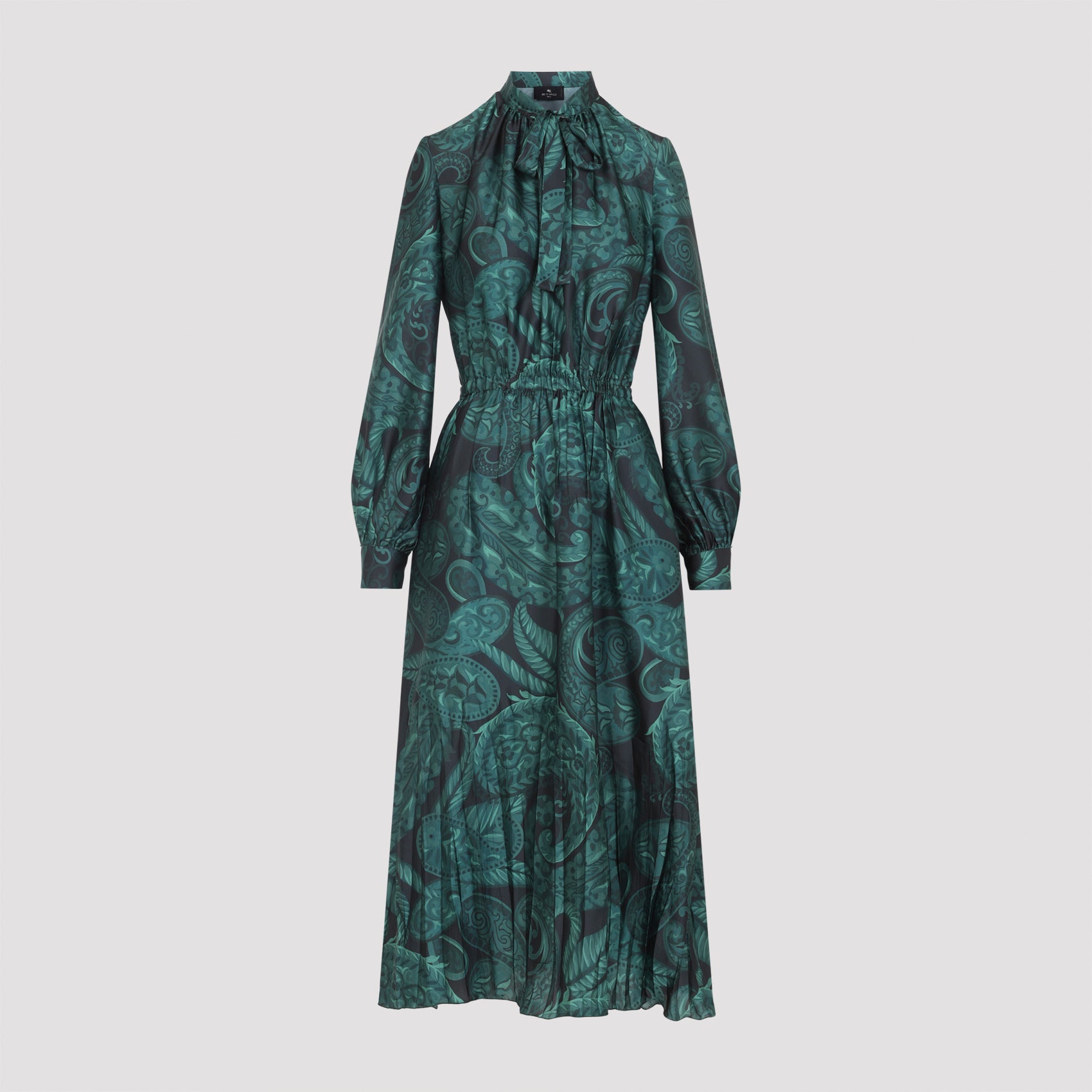 ETRO Midi Ruched Paisley Dress
