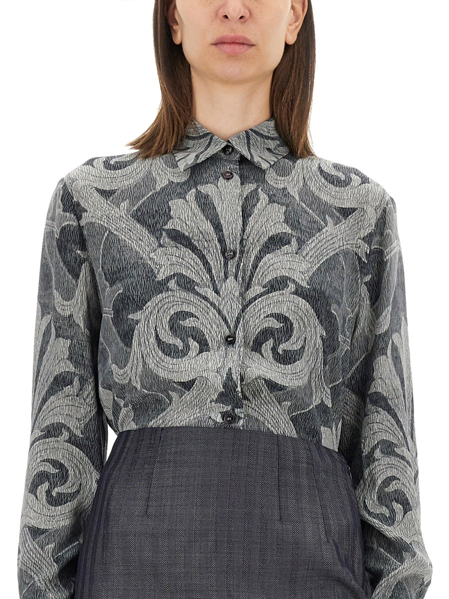 ETRO Silk Printed Shirt in Regular Fit - Size 40