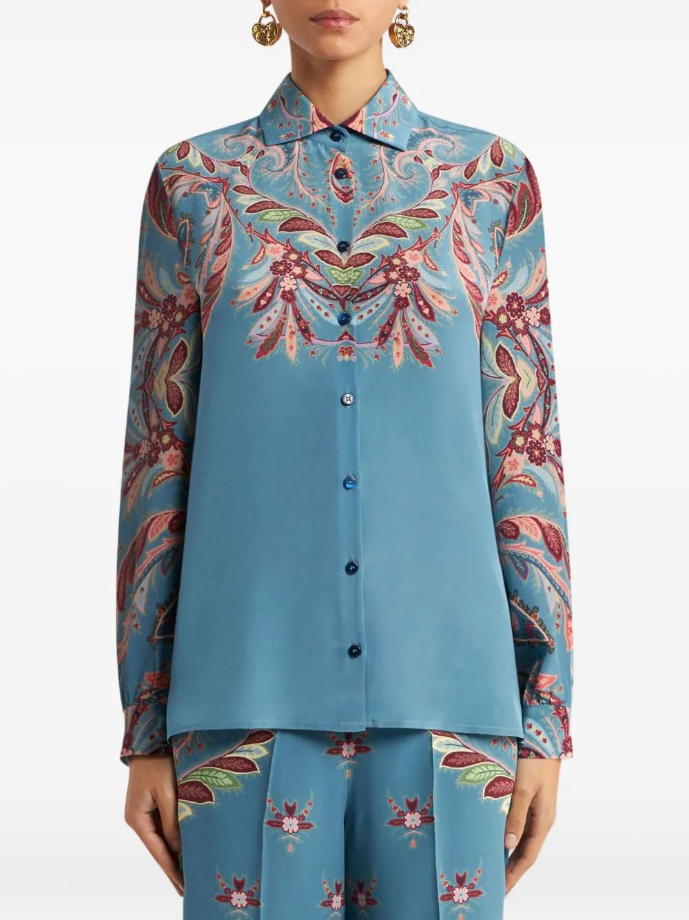 ETRO Silk Paisley Print Shirt