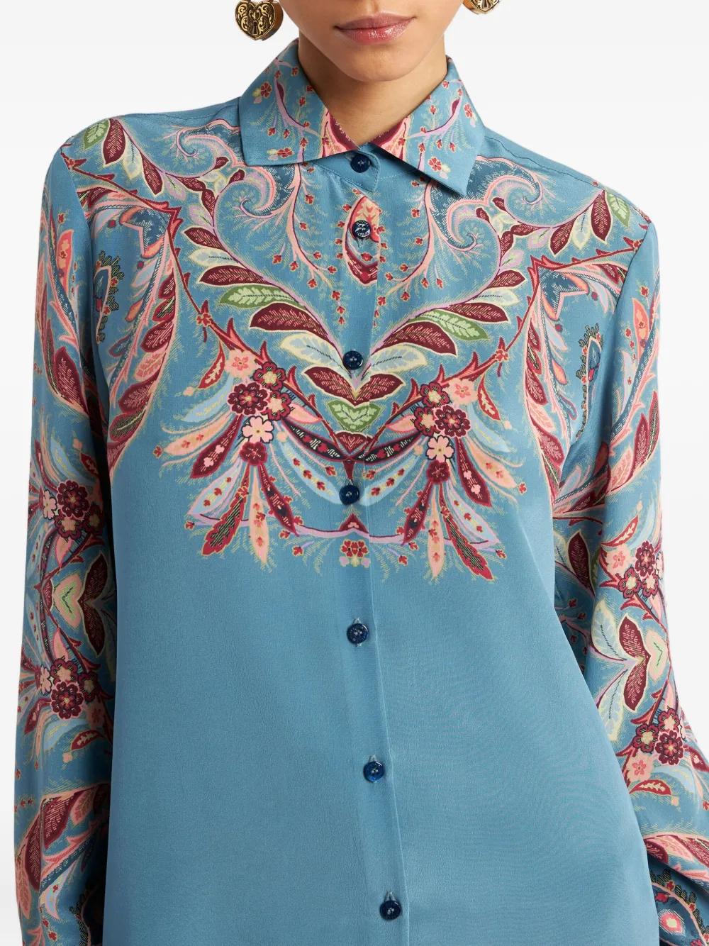 ETRO Silk Paisley Print Shirt