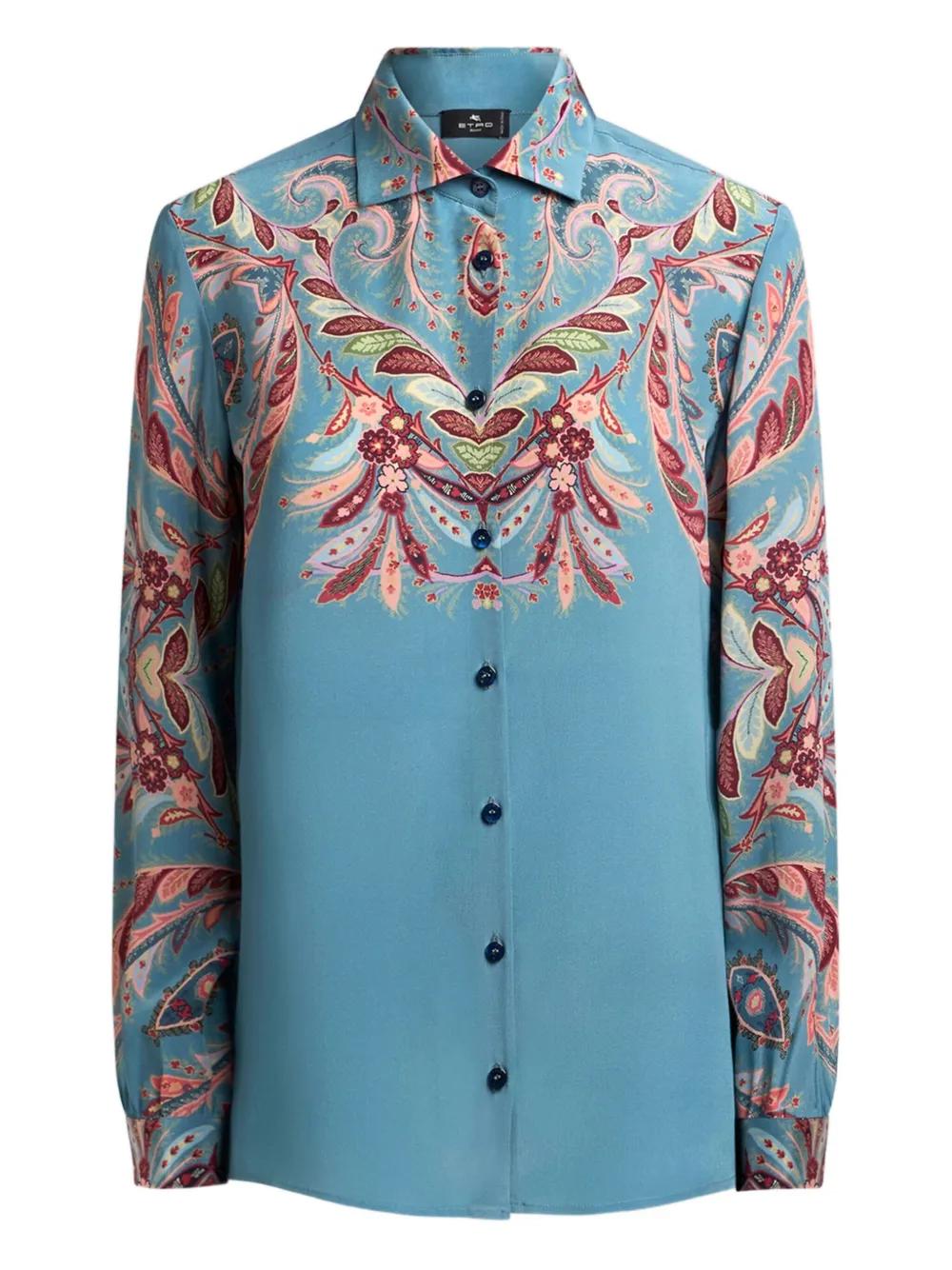 ETRO Silk Paisley Print Shirt