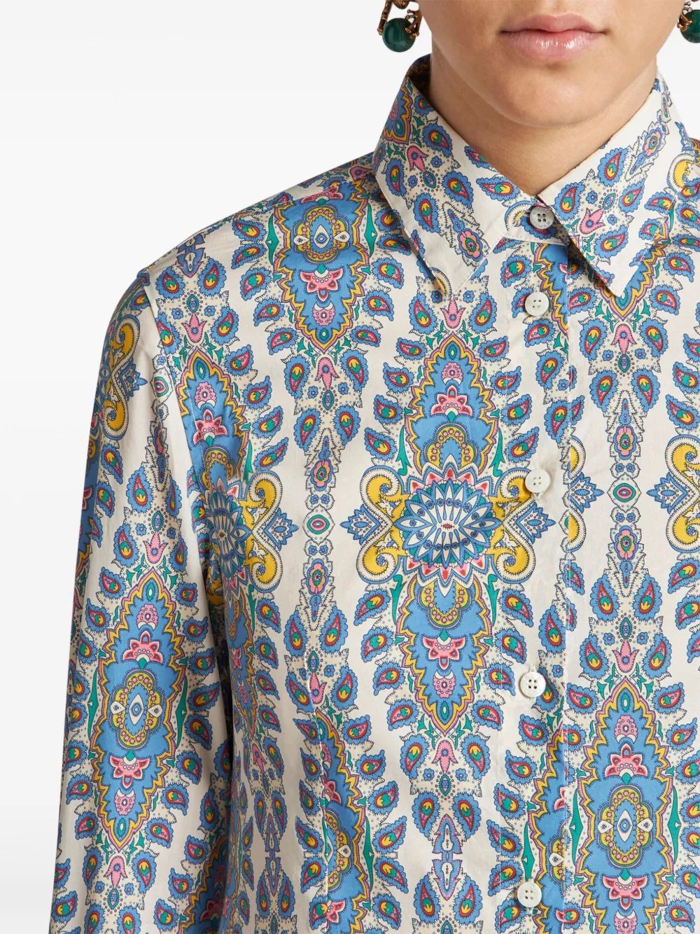 ETRO Slim Fit Printed Cotton Poplin Shirt