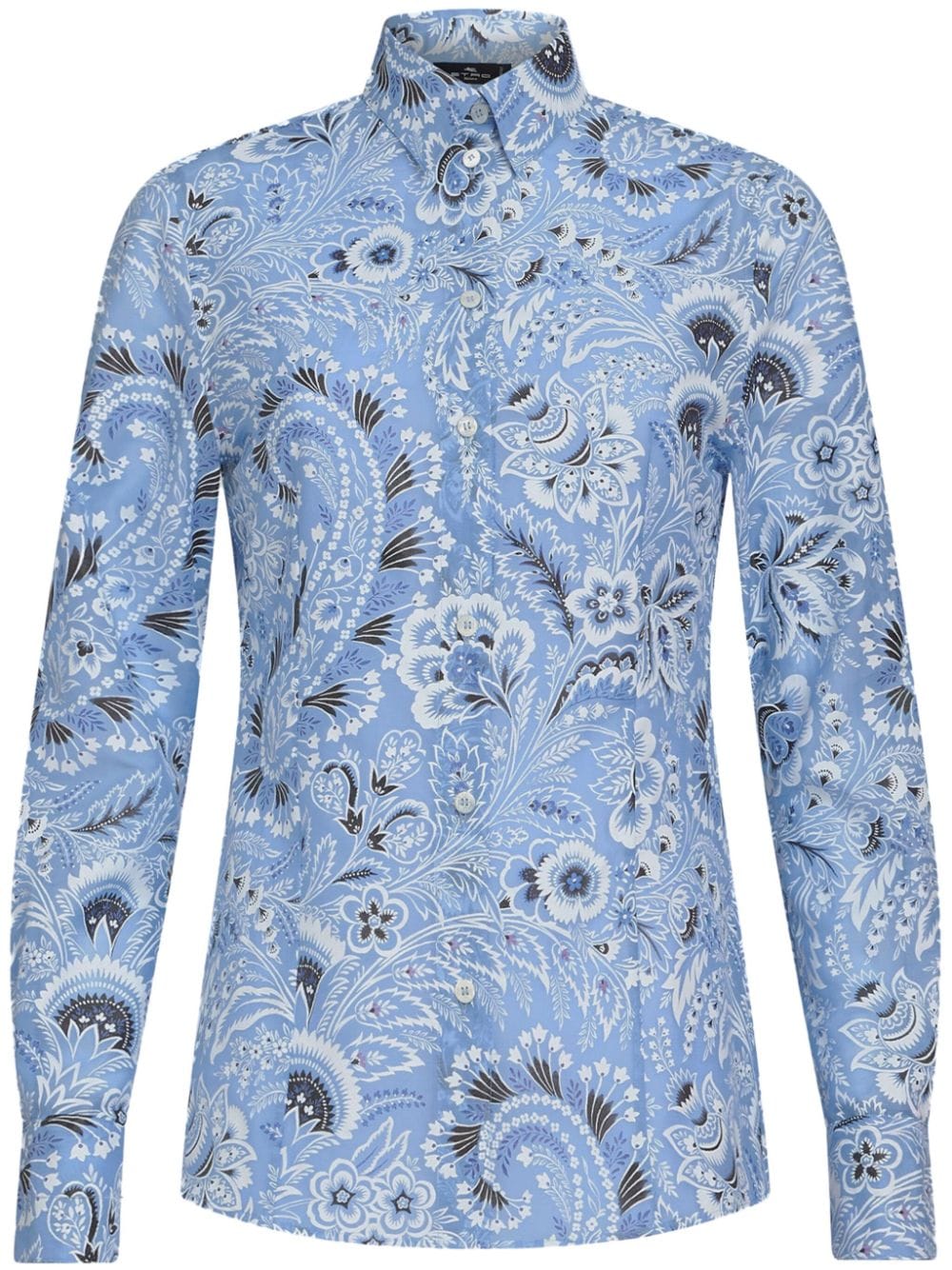 ETRO Paisley Print Cotton-Silk Blend Shirt for Women - SS24