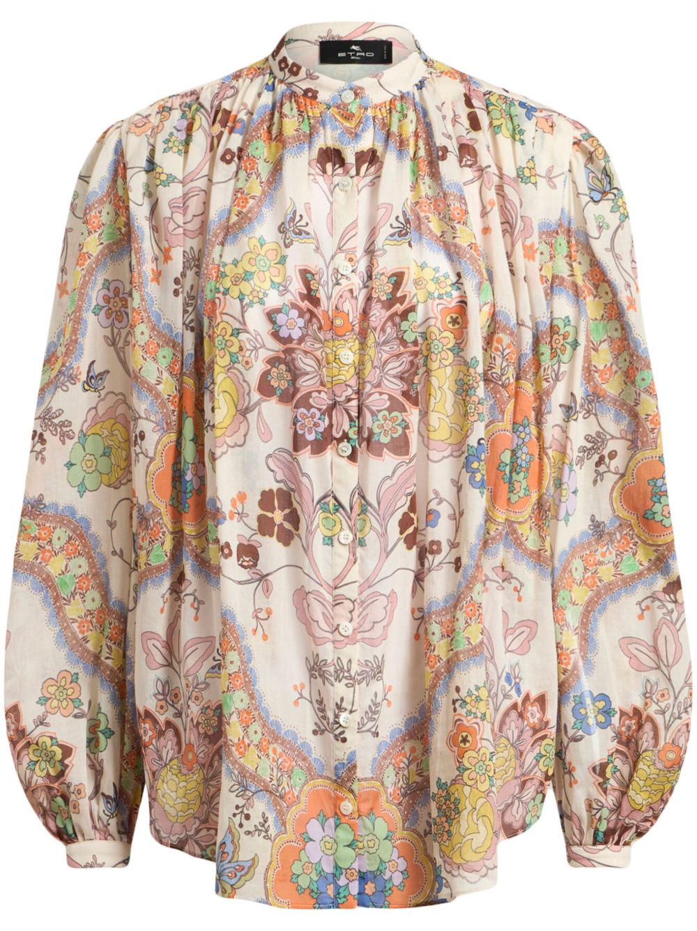 ETRO 100% Cotton Women's Shirt with Bishop Sleeves