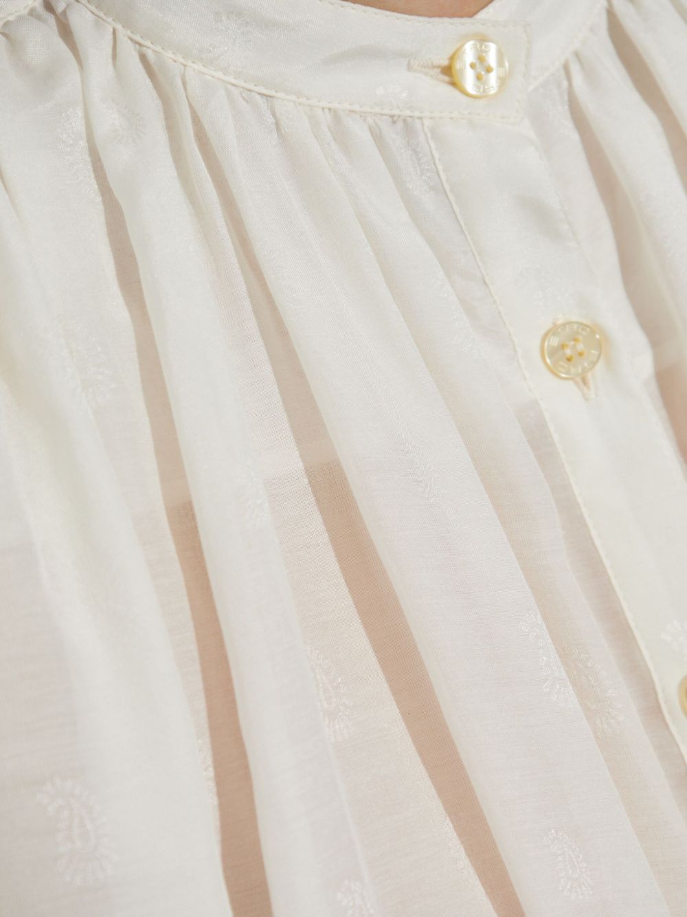 ETRO Cotton-Silk Blend Shirt with Gathered Detailing for Women - SS25 Collection