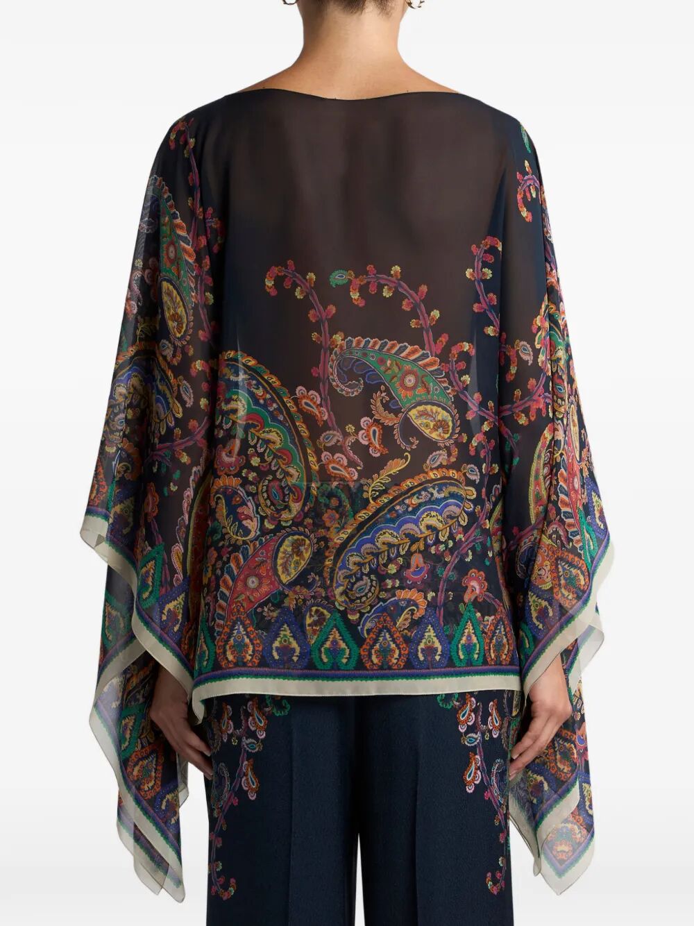 ETRO Printed Silk Scarf Cape